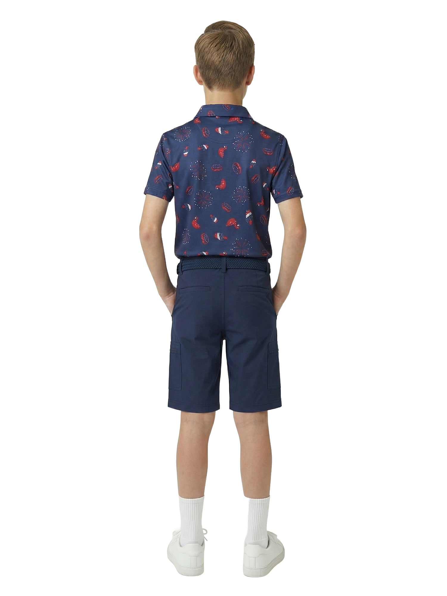 Boys G.O.A.T. Polo - Floatie Flamingo - Sodalight Blue