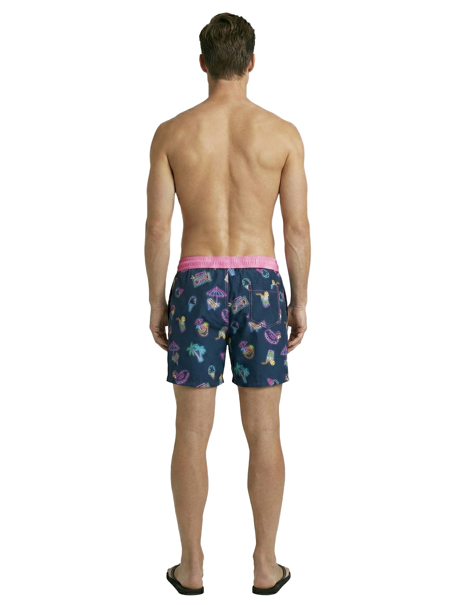 Patrick Swim Short - Neon Pool Party - Sodalight Blue