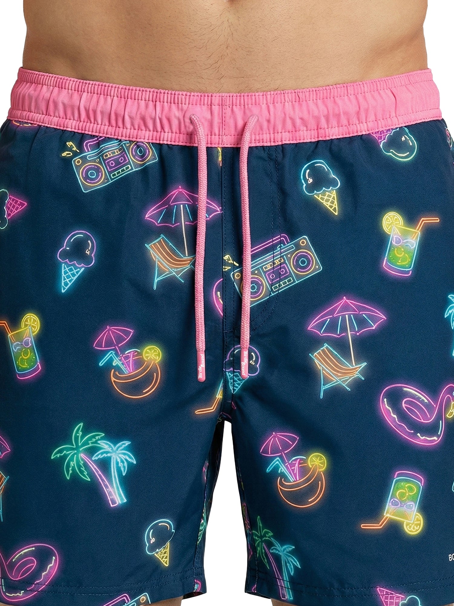 Patrick Swim Short - Neon Pool Party - Sodalight Blue