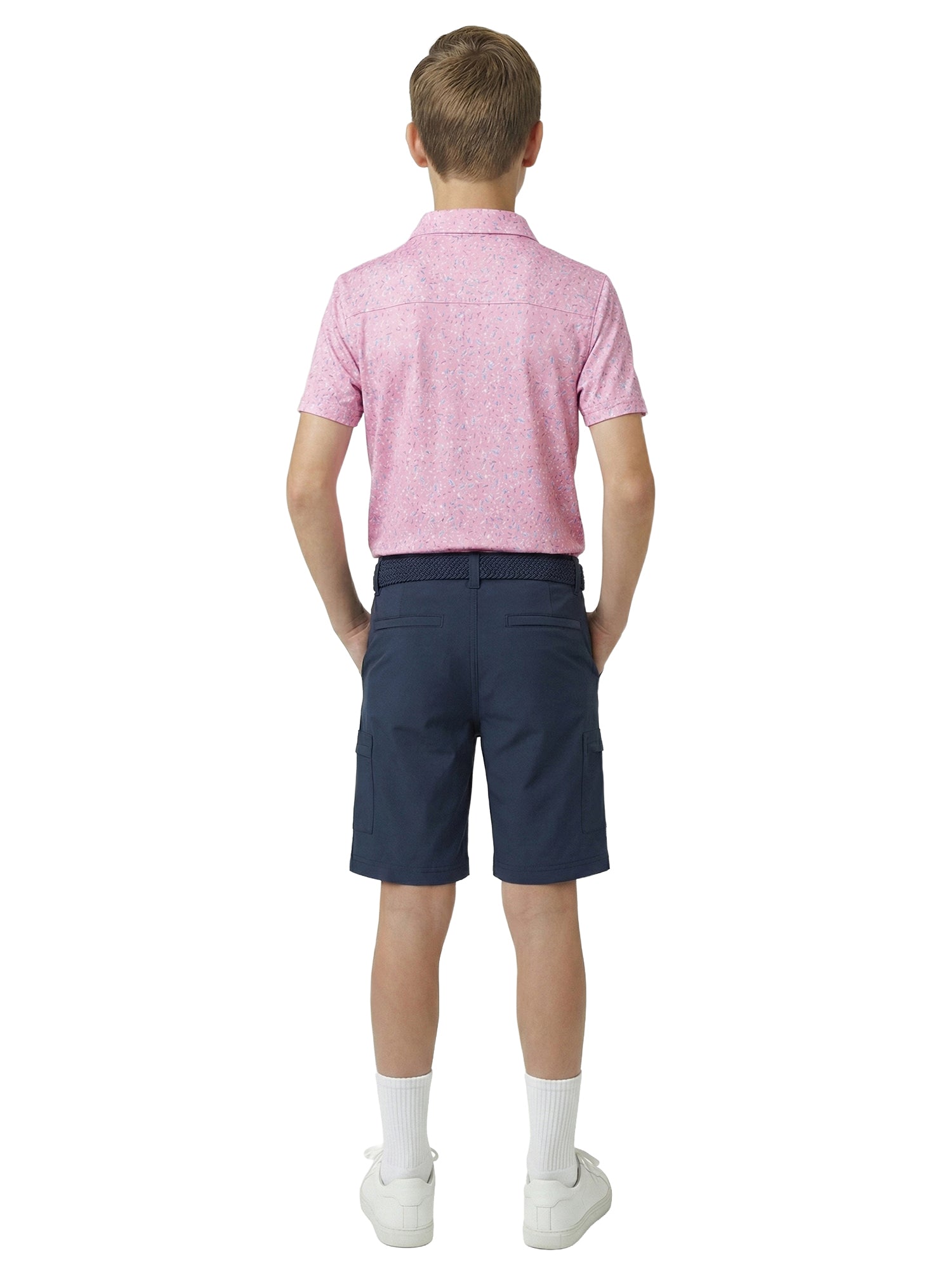 Boys G.O.A.T. Polo - Sprinkle Splatter - Pale Pink