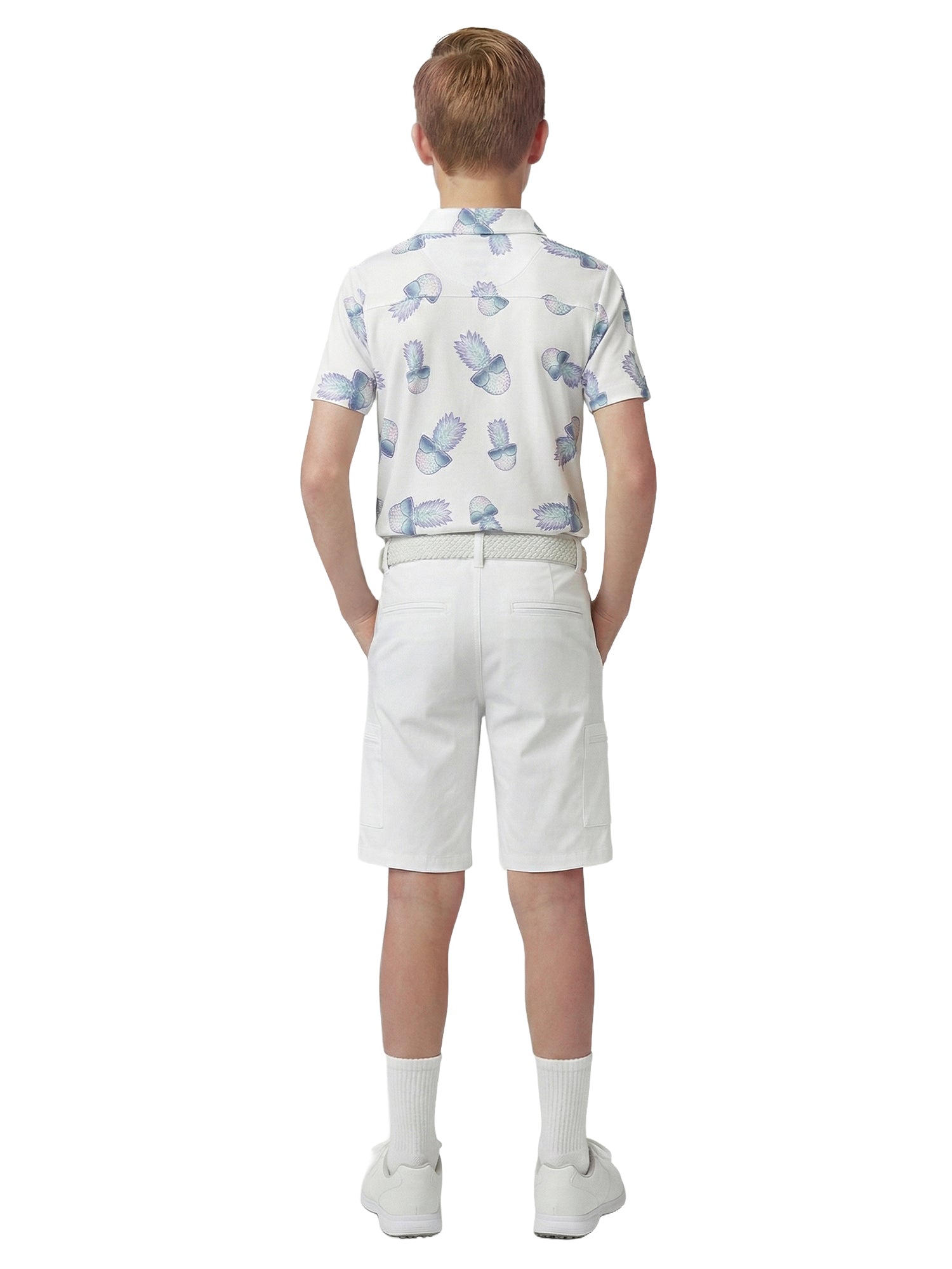 Boys G.O.A.T. Polo - Ombre Sunglasses Pineapple - White
