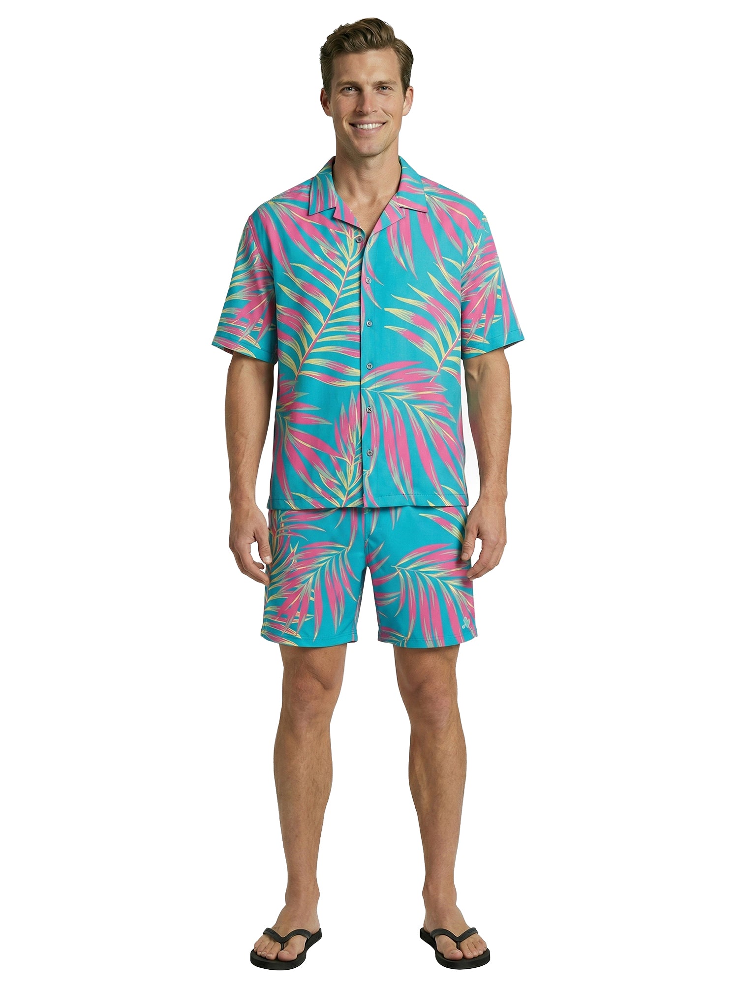 Sterling Swim Shirt - Leaves - Bachelor Button