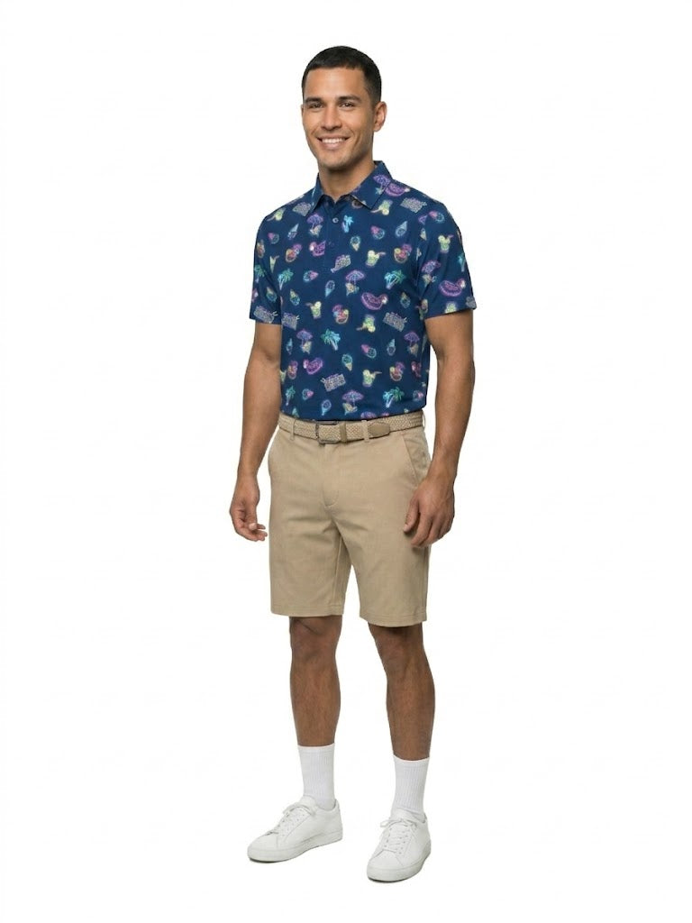 The G.O.A.T. Polo - Neon Pool Party - Sodalight Blue