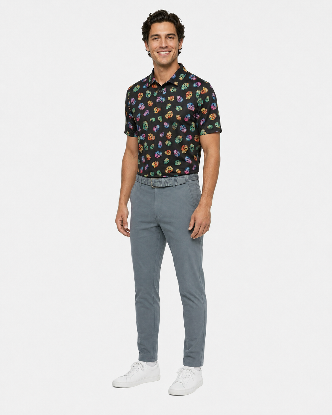 The G.O.A.T. Polo - Day of the Dead - Black