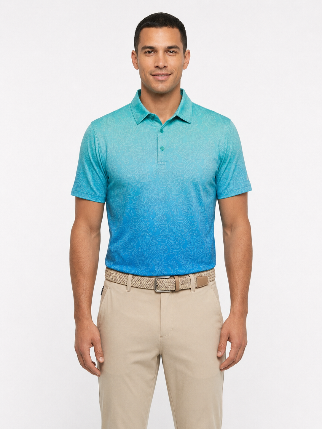 The G.O.A.T. Polo - Ombre Waves - Bermuda/Hawaiian Ocean