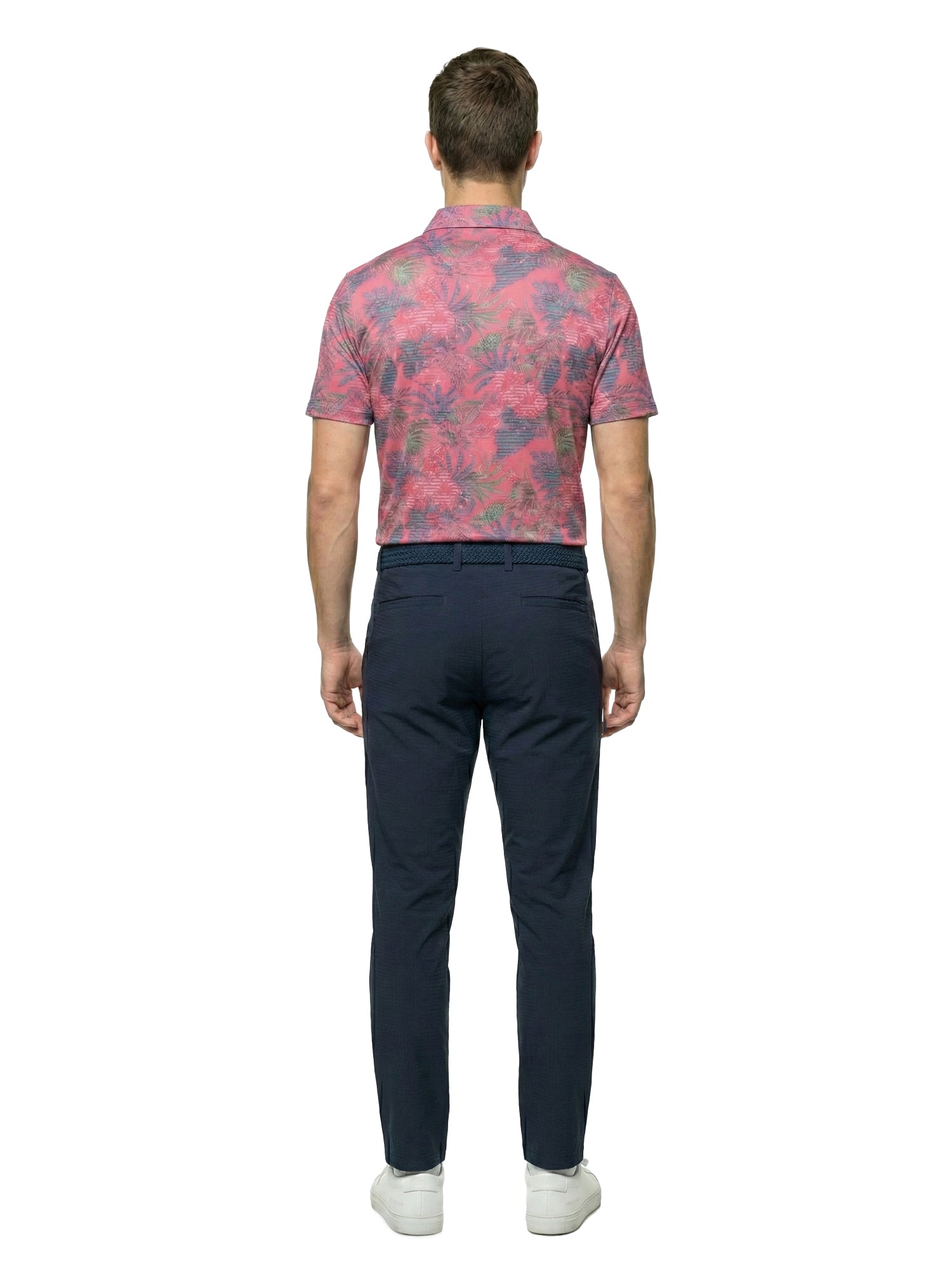 The G.O.A.T. Polo - Tropical Stripe - Calypso Coral