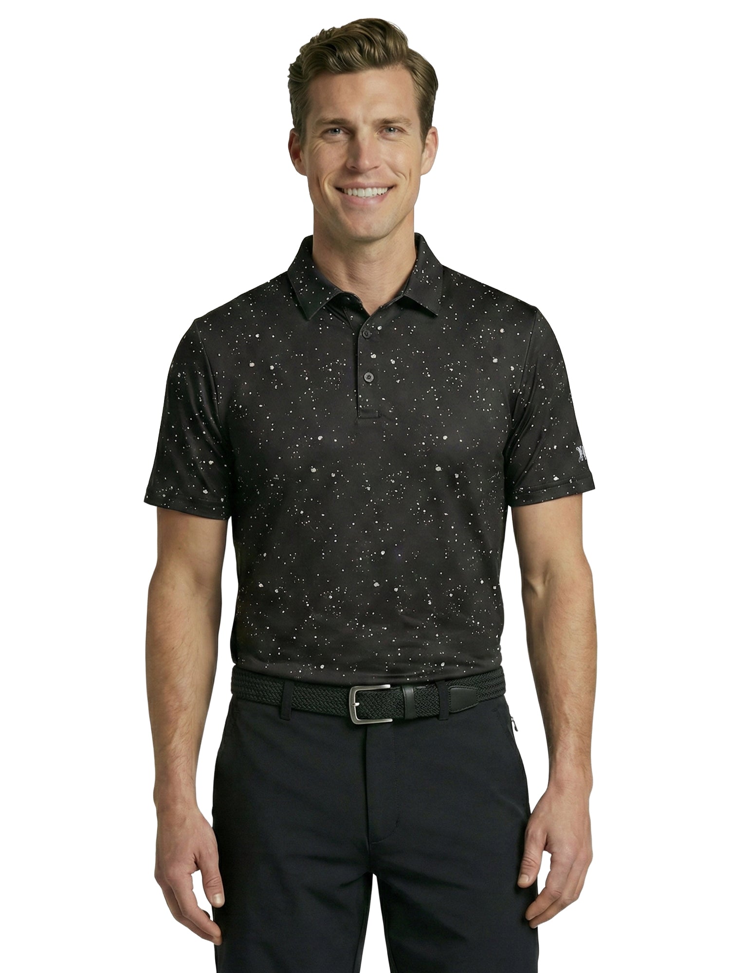 The G.O.A.T. Polo - Splatter - Black