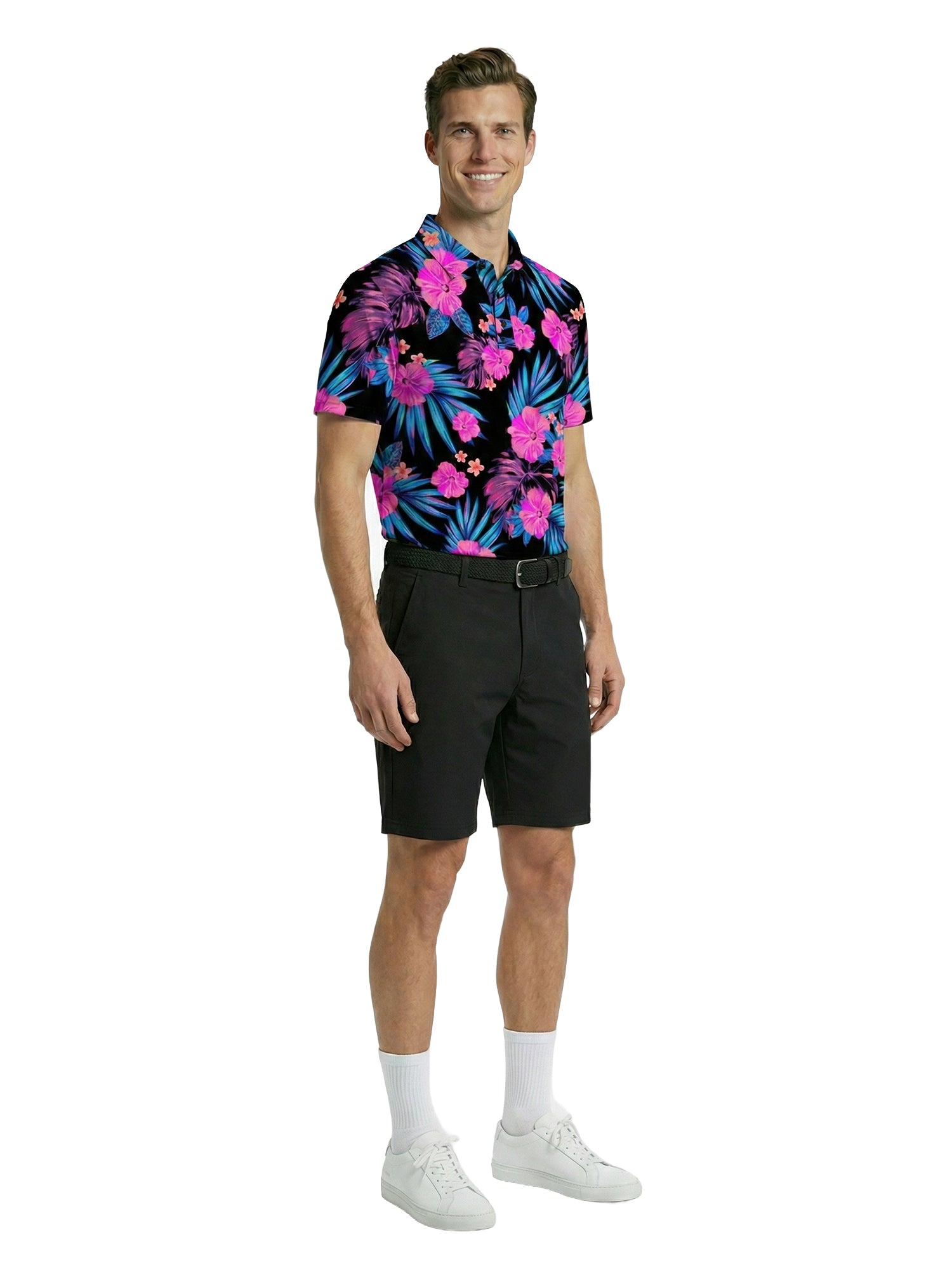 The G.O.A.T. Polo - Hawaiian Dream - Black