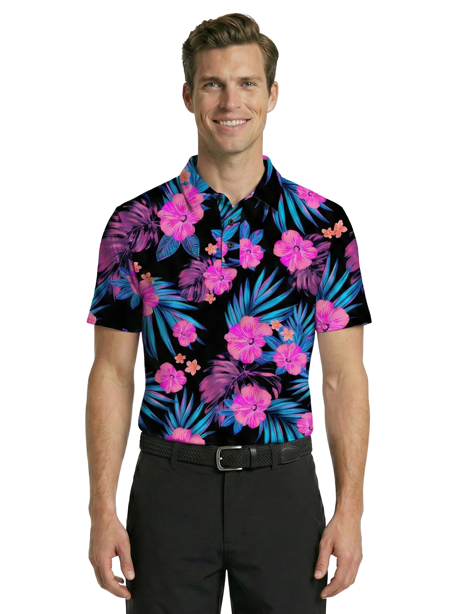 The G.O.A.T. Polo - Hawaiian Dream - Black