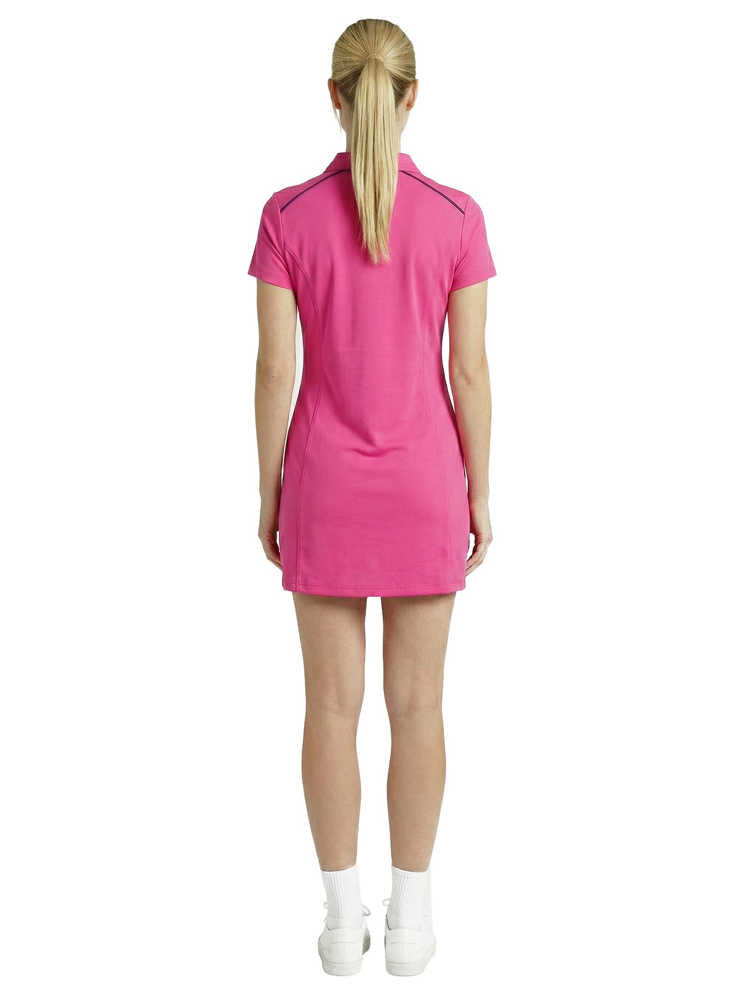 Angela Zip Polo Dress - Knockout Pink - Knockout Pink