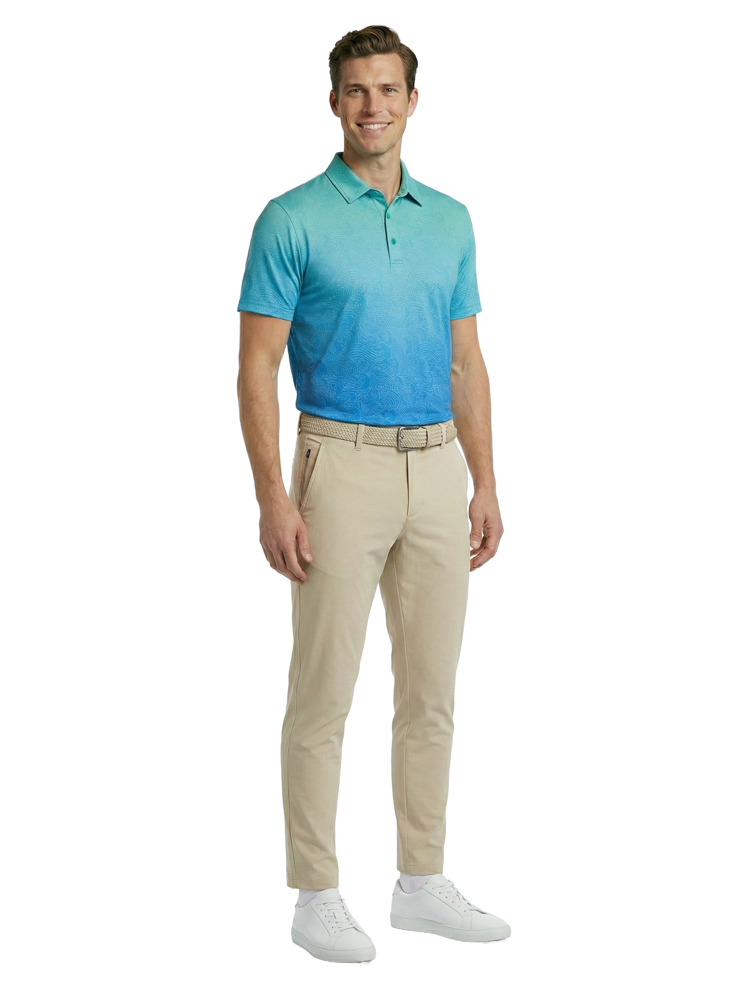 The G.O.A.T. Polo - Ombre Waves - Bermuda/Hawaiian Ocean