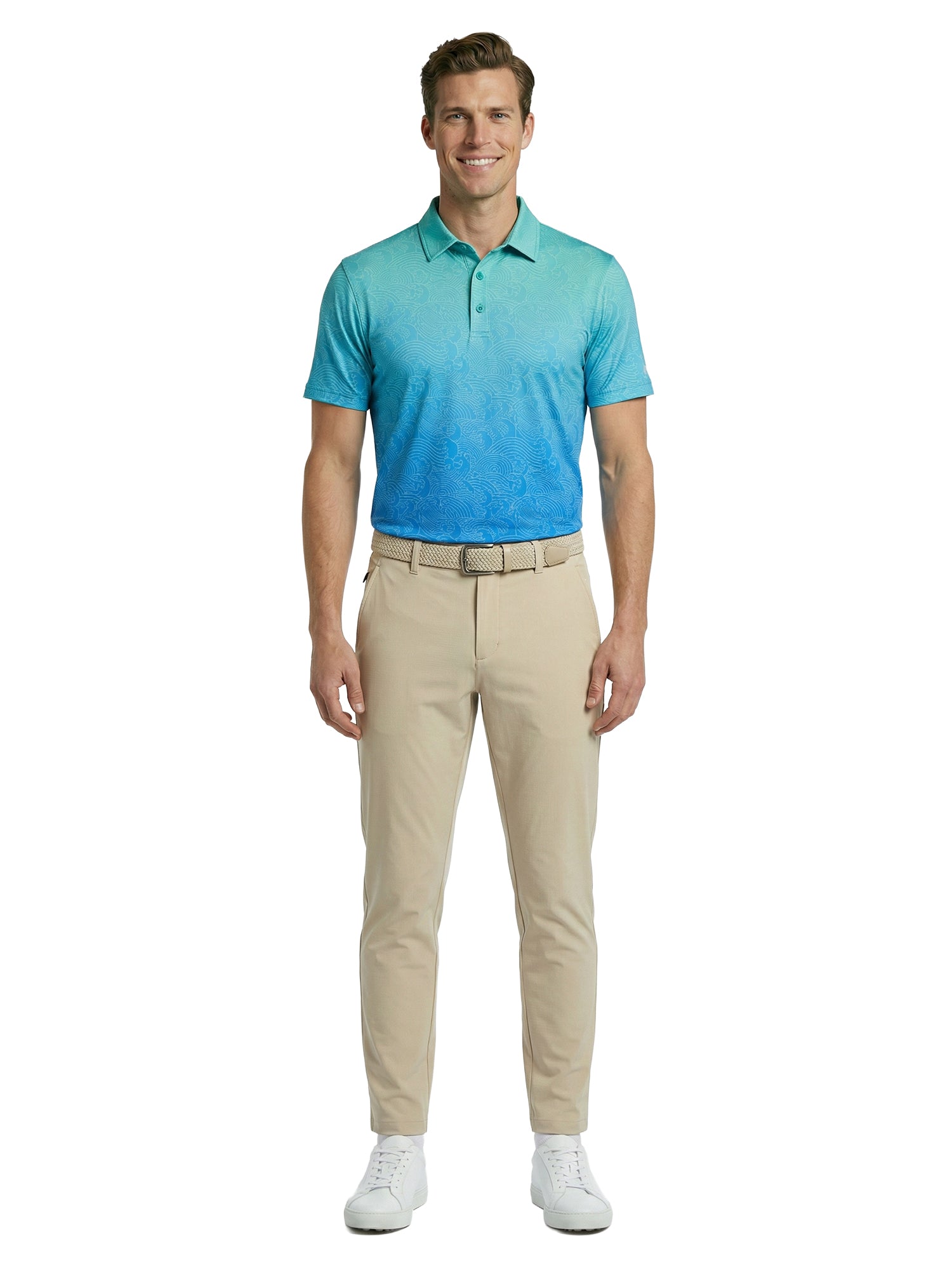 The G.O.A.T. Polo - Ombre Waves - Bermuda/Hawaiian Ocean