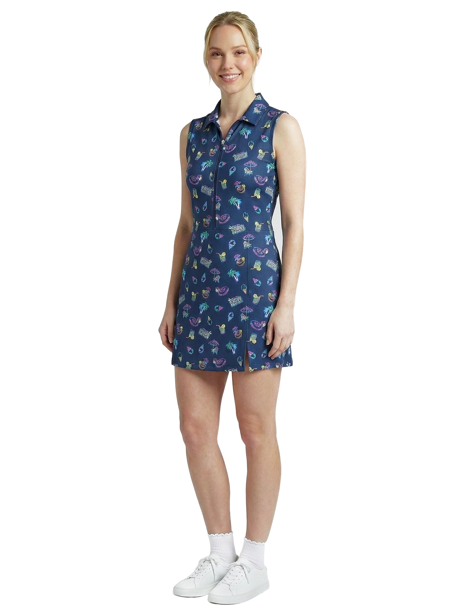 Ida Dress - Neon Pool Party - Sodalight Blue
