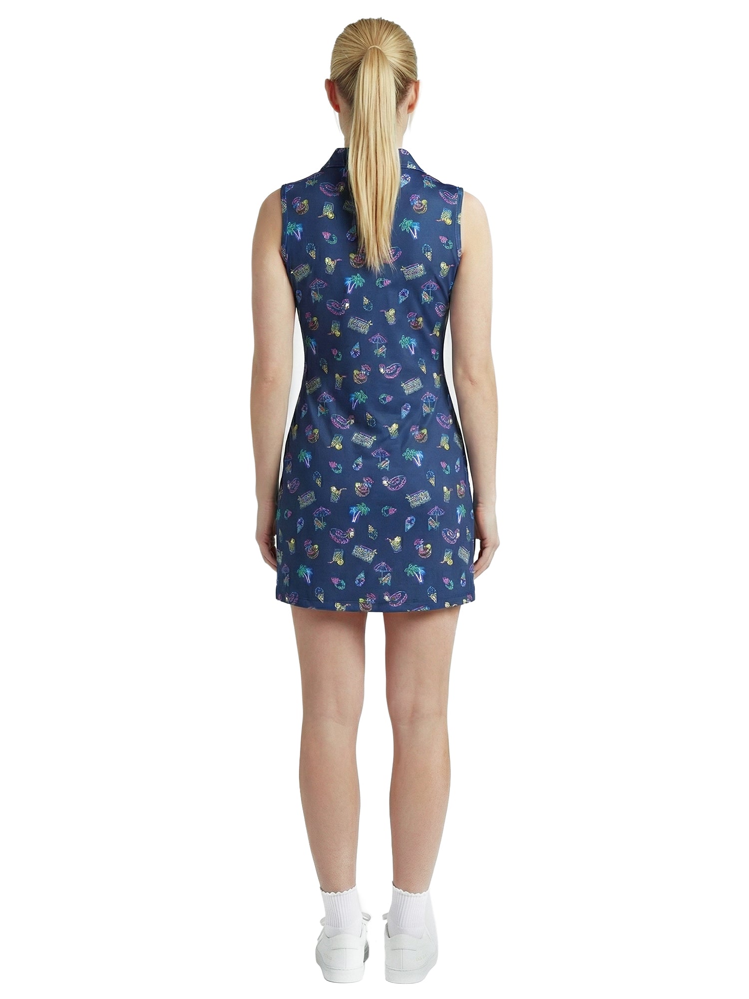 Ida Dress - Neon Pool Party - Sodalight Blue