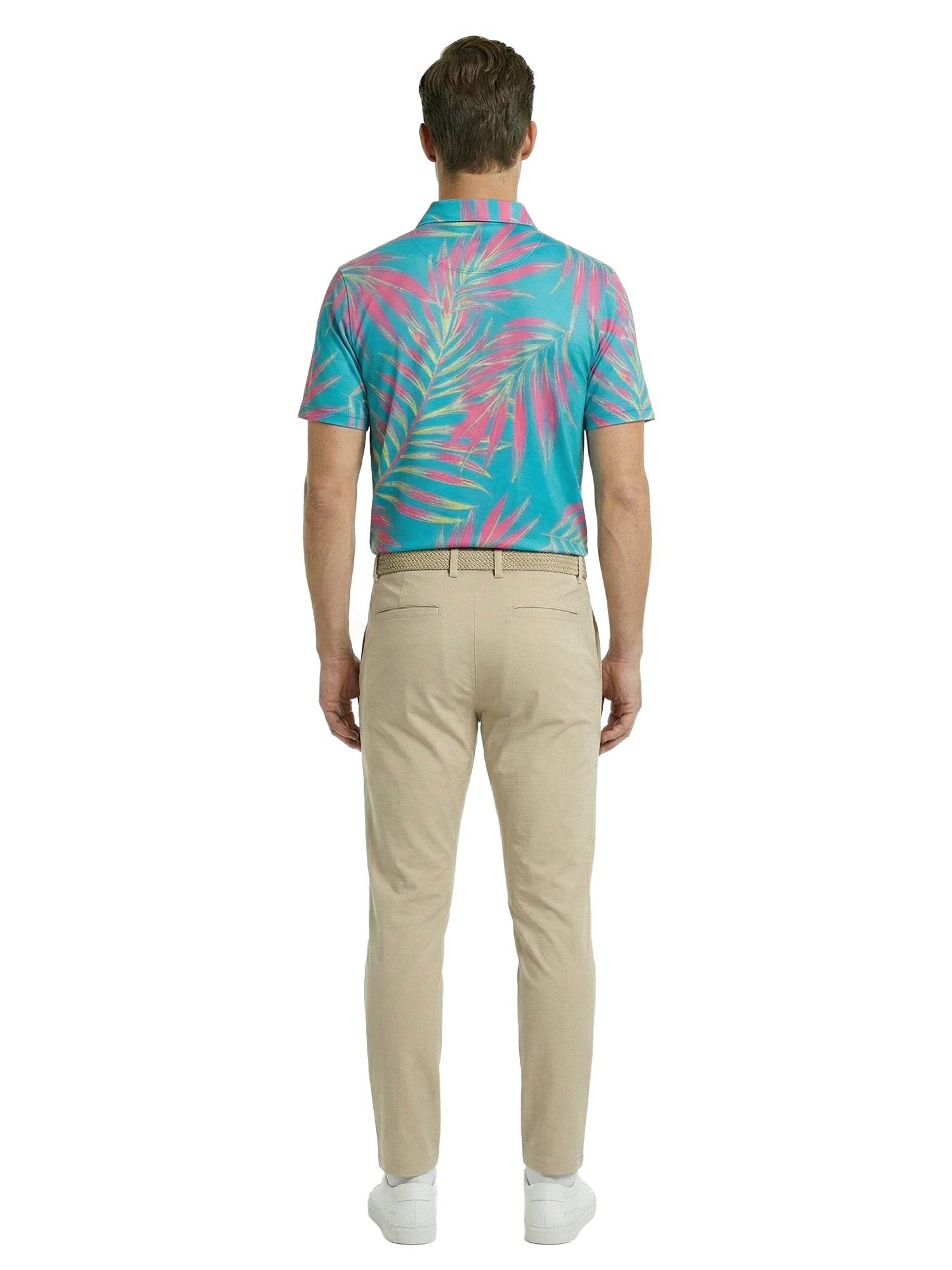 The G.O.A.T. Polo - Leaves - Bachelor Button