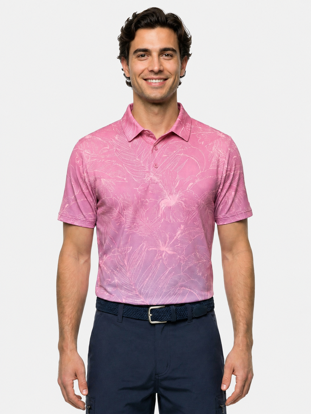 The G.O.A.T. Polo - Hibiscus Tropical - Hot Pink