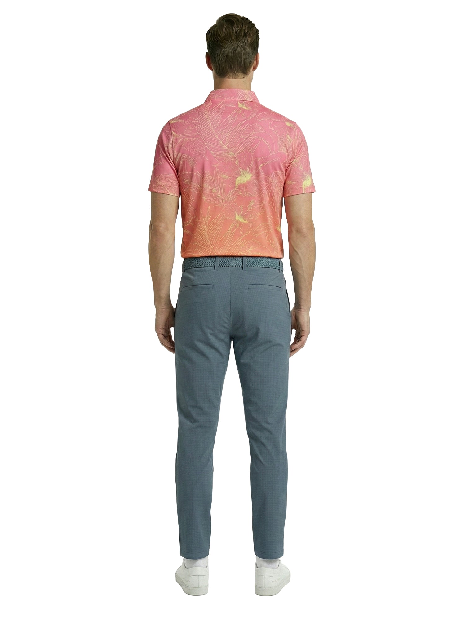 The G.O.A.T. Polo - Ombre Hibiscus Tropical - Mock Orange Ombre
