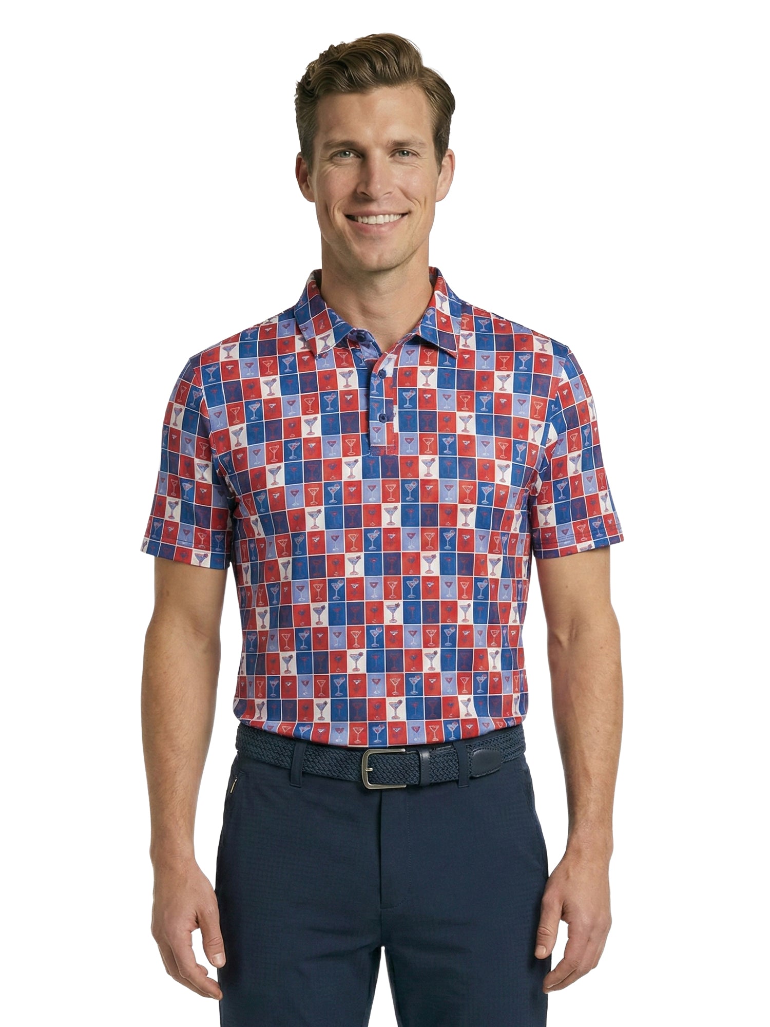 The G.O.A.T. Polo - Pop Art Cocktail - Red/White/Blue