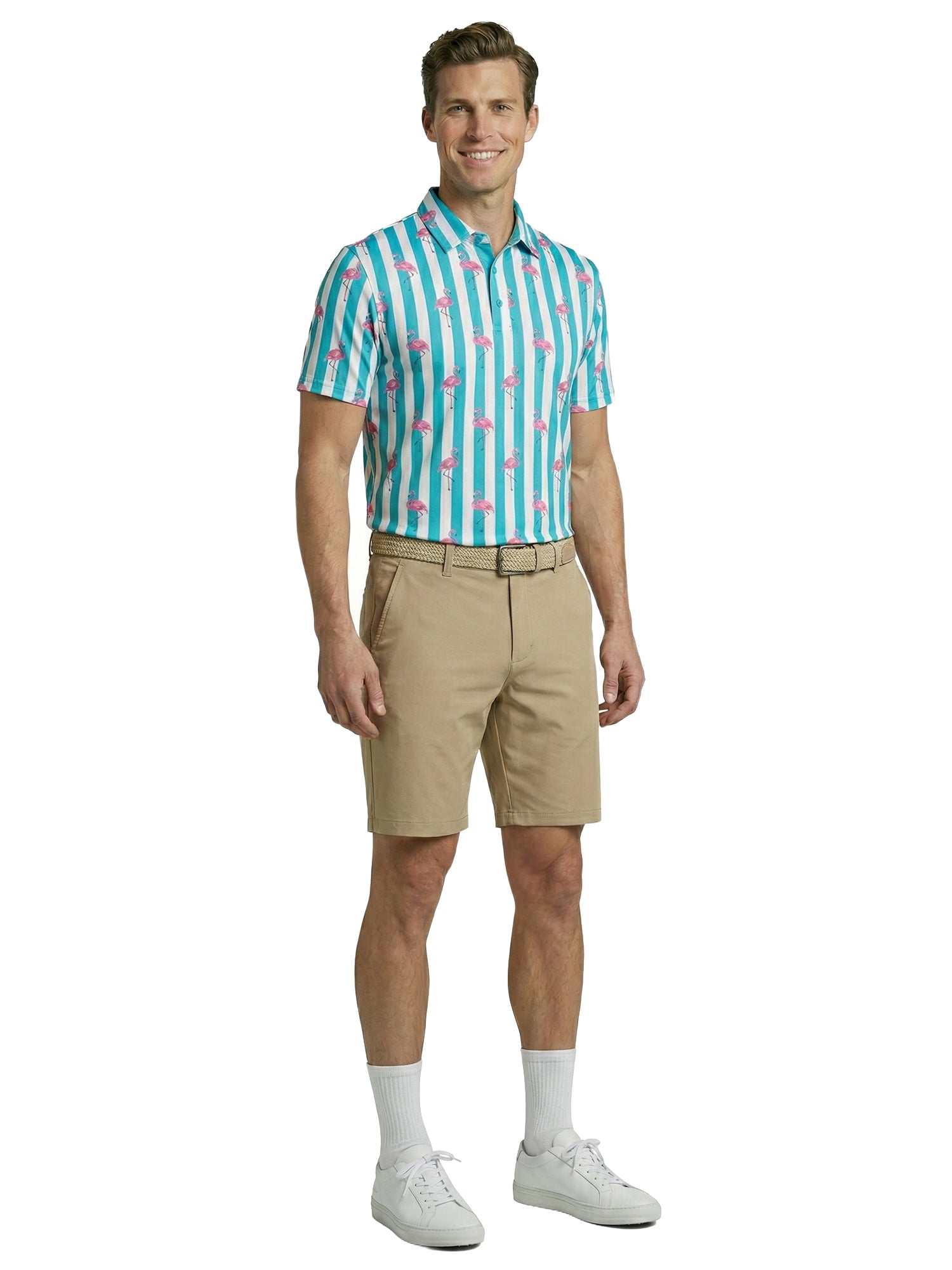 The G.O.A.T. Polo - Beverly Flamingos - Bachelor Button