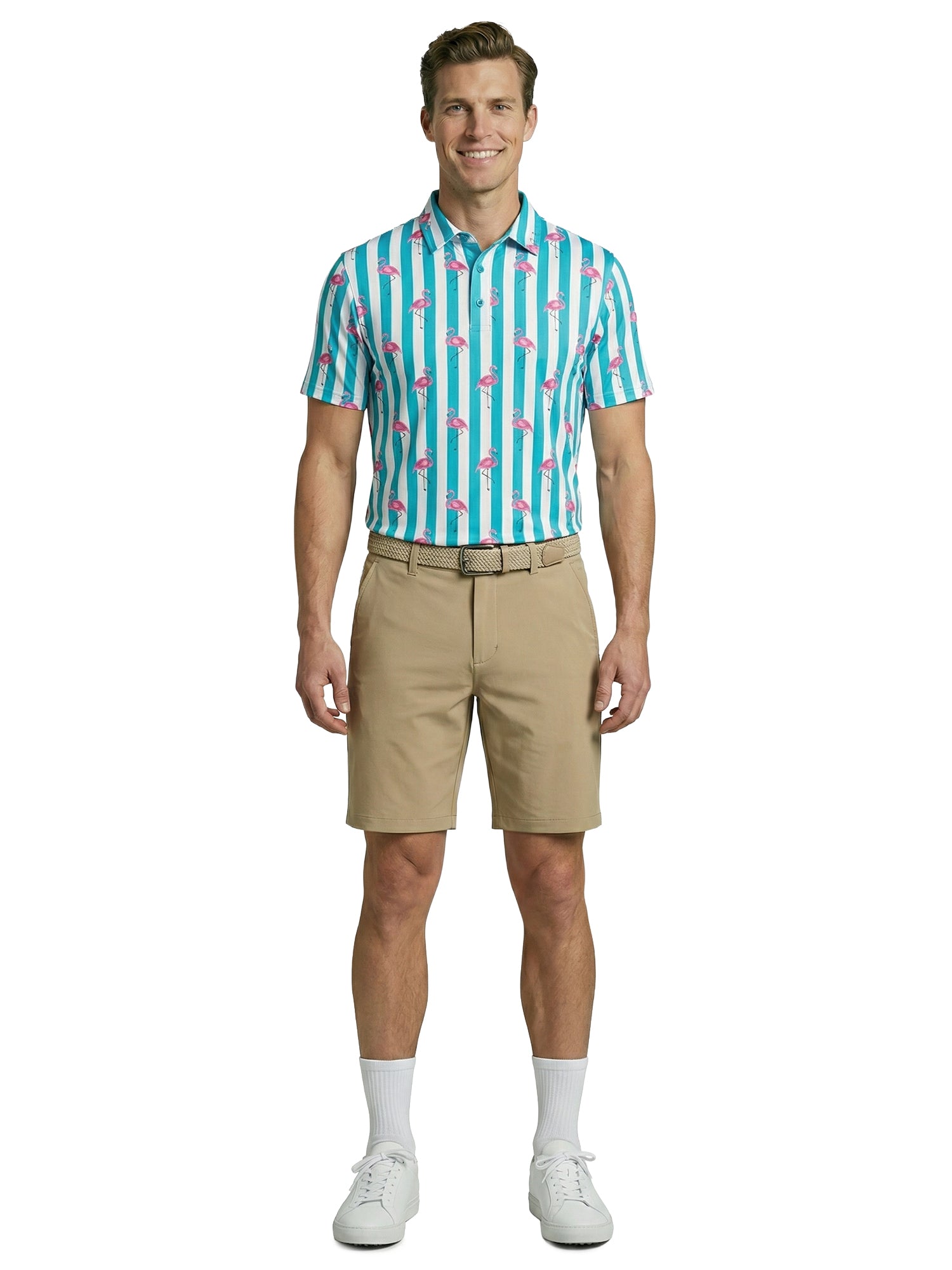 The G.O.A.T. Polo - Beverly Flamingos - Bachelor Button