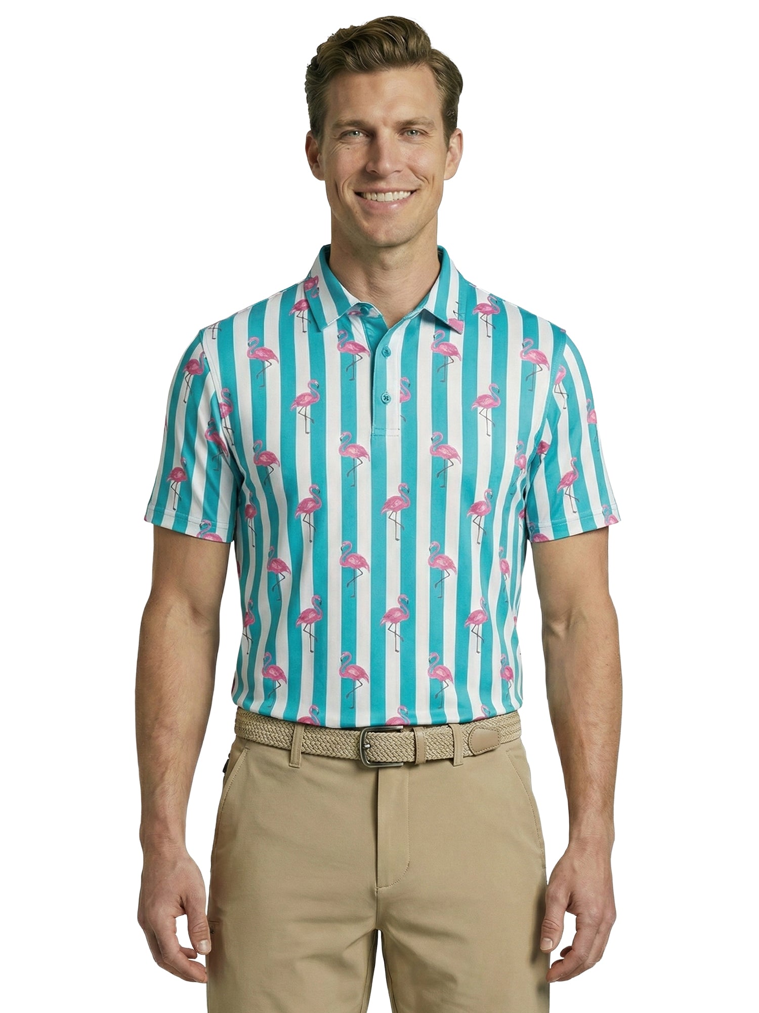The G.O.A.T. Polo - Beverly Flamingos - Bachelor Button