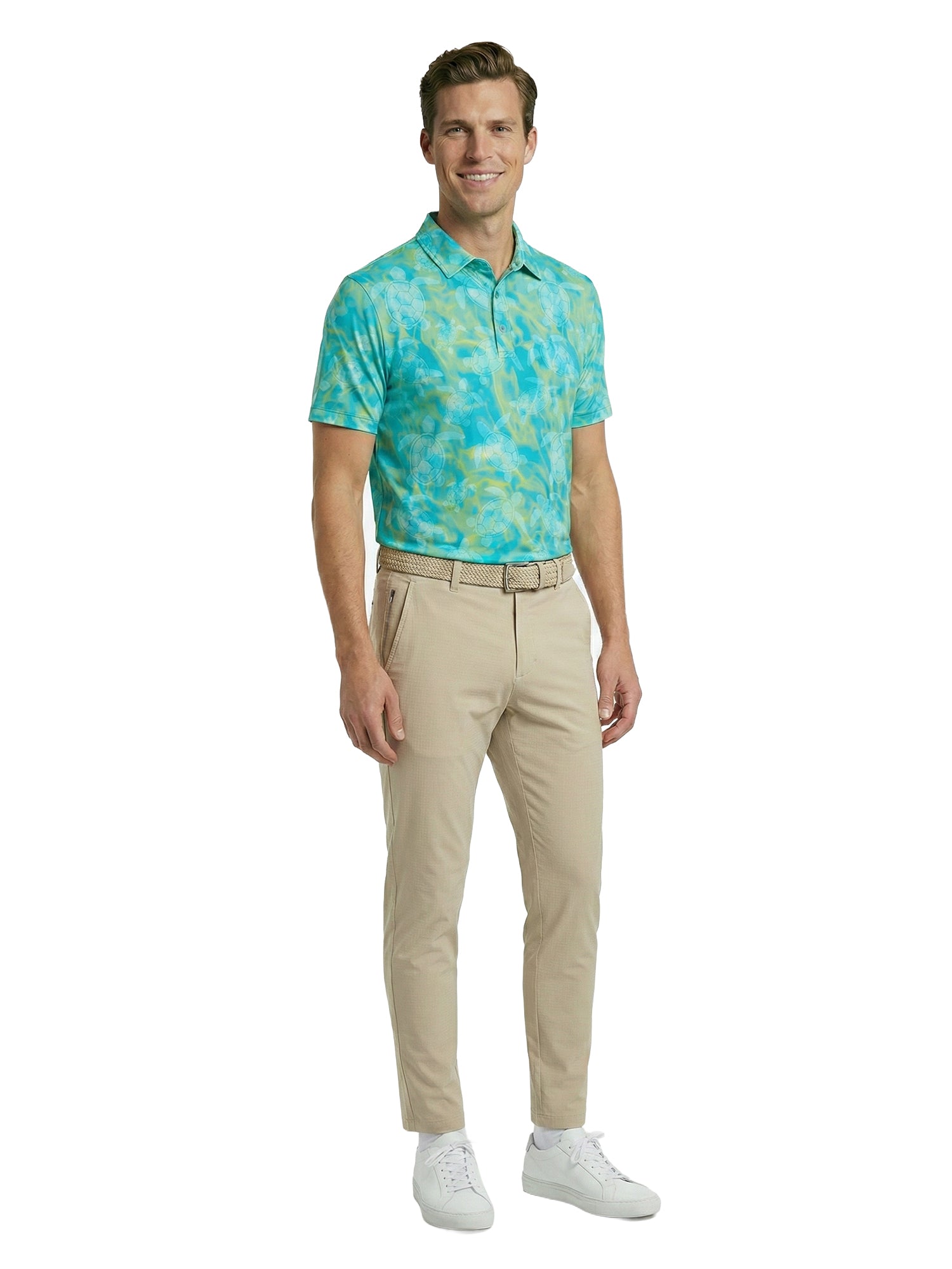 The G.O.A.T. Polo - Turtles - Aqua