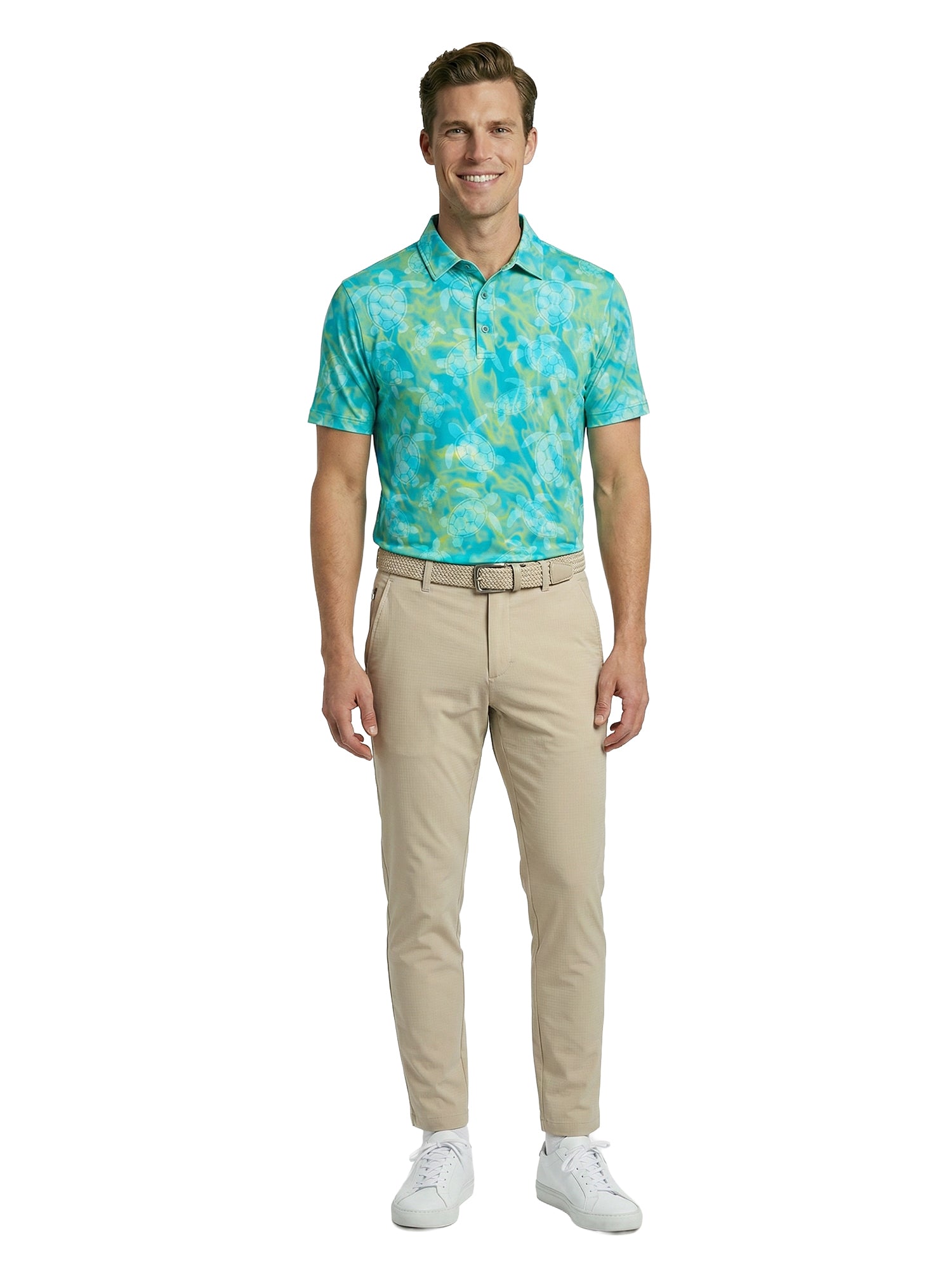 The G.O.A.T. Polo - Turtles - Aqua