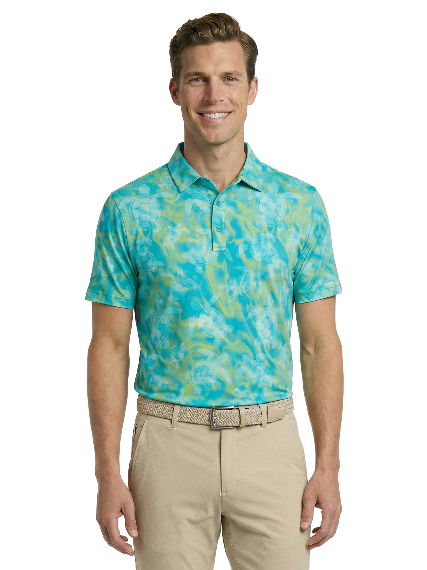 The G.O.A.T. Polo - Turtles - Aqua