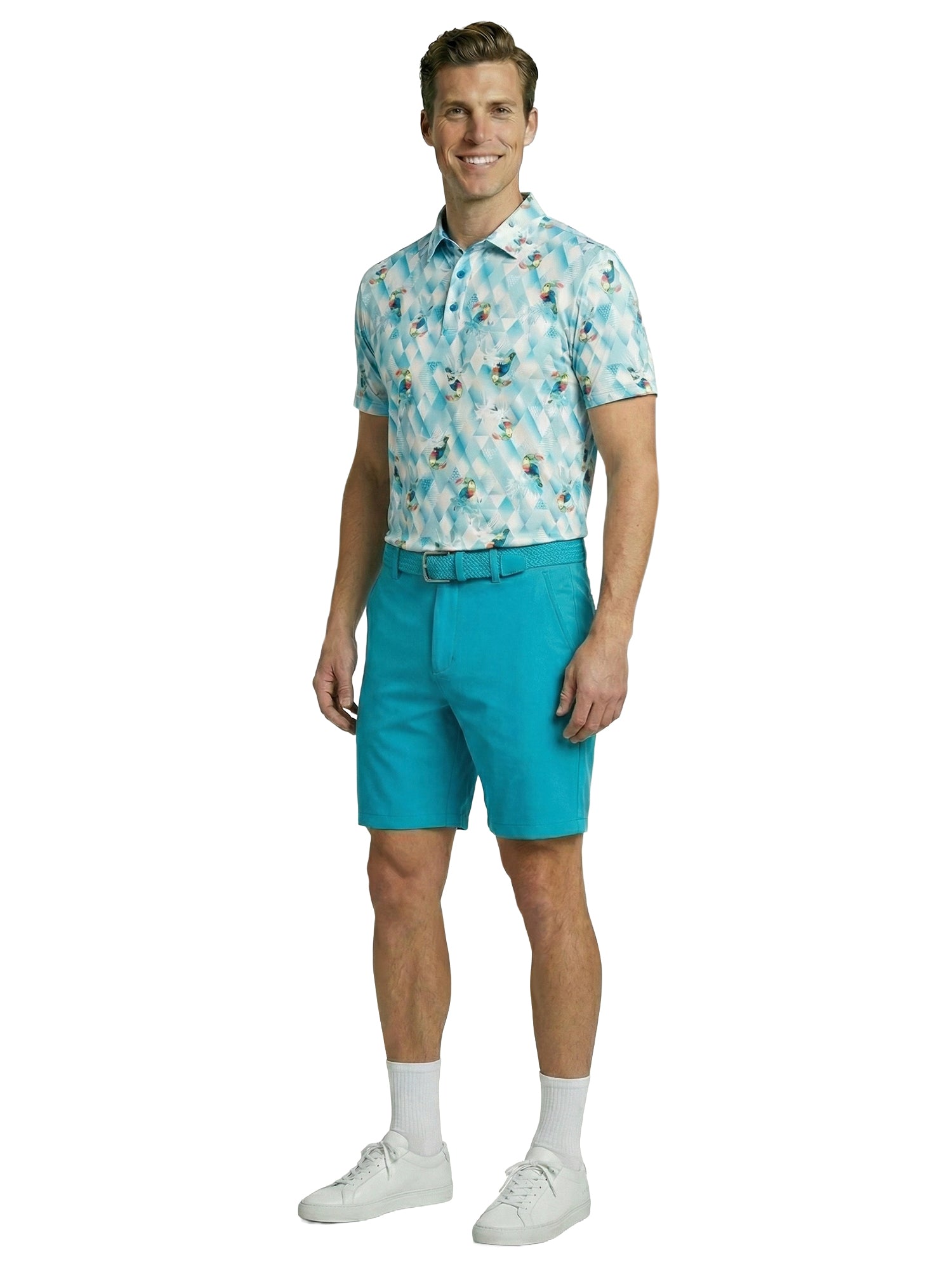 The G.O.A.T. Polo - Toucan Prism - Bachelor Button