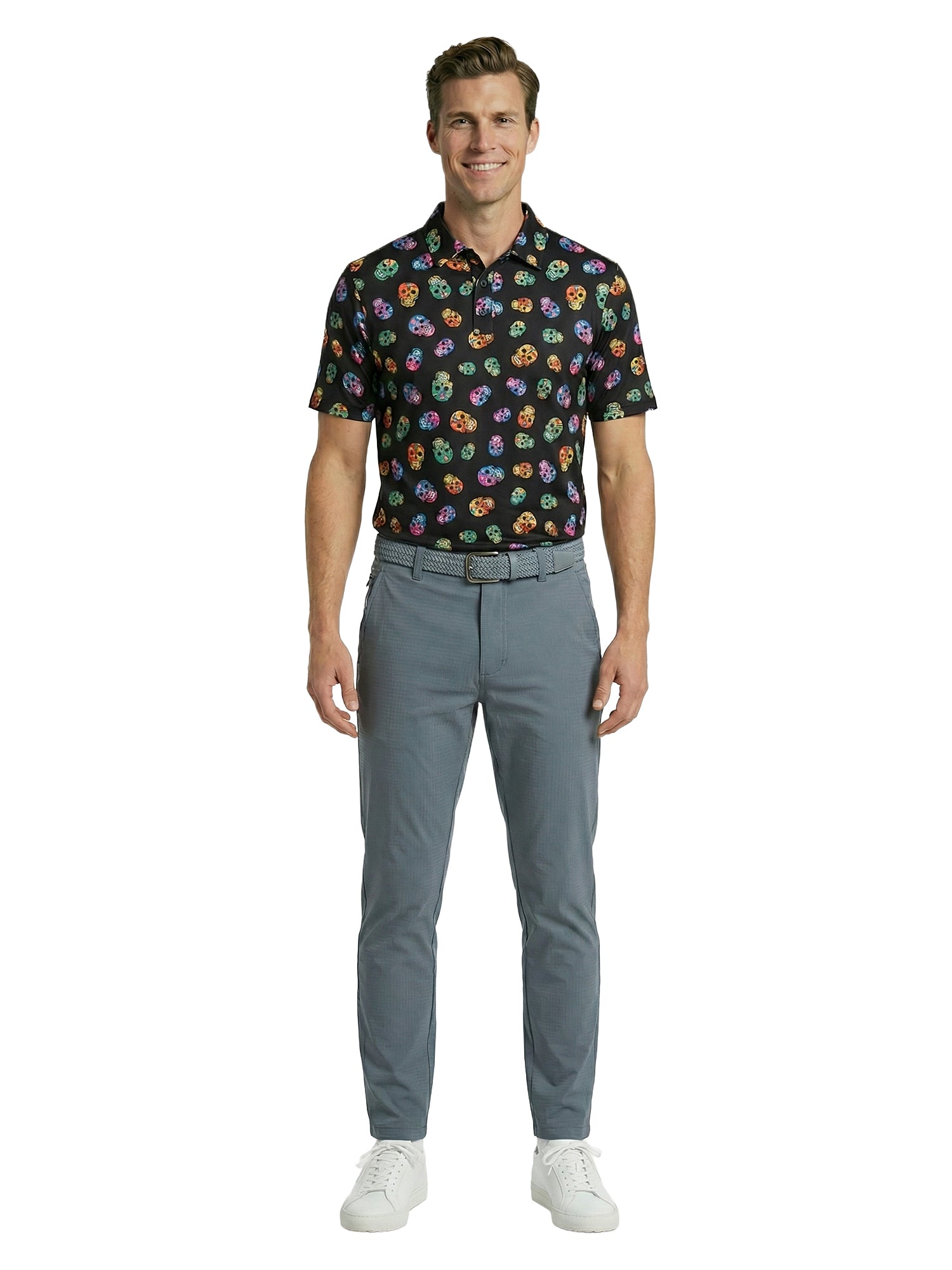 The G.O.A.T. Polo - Day of the Dead - Black