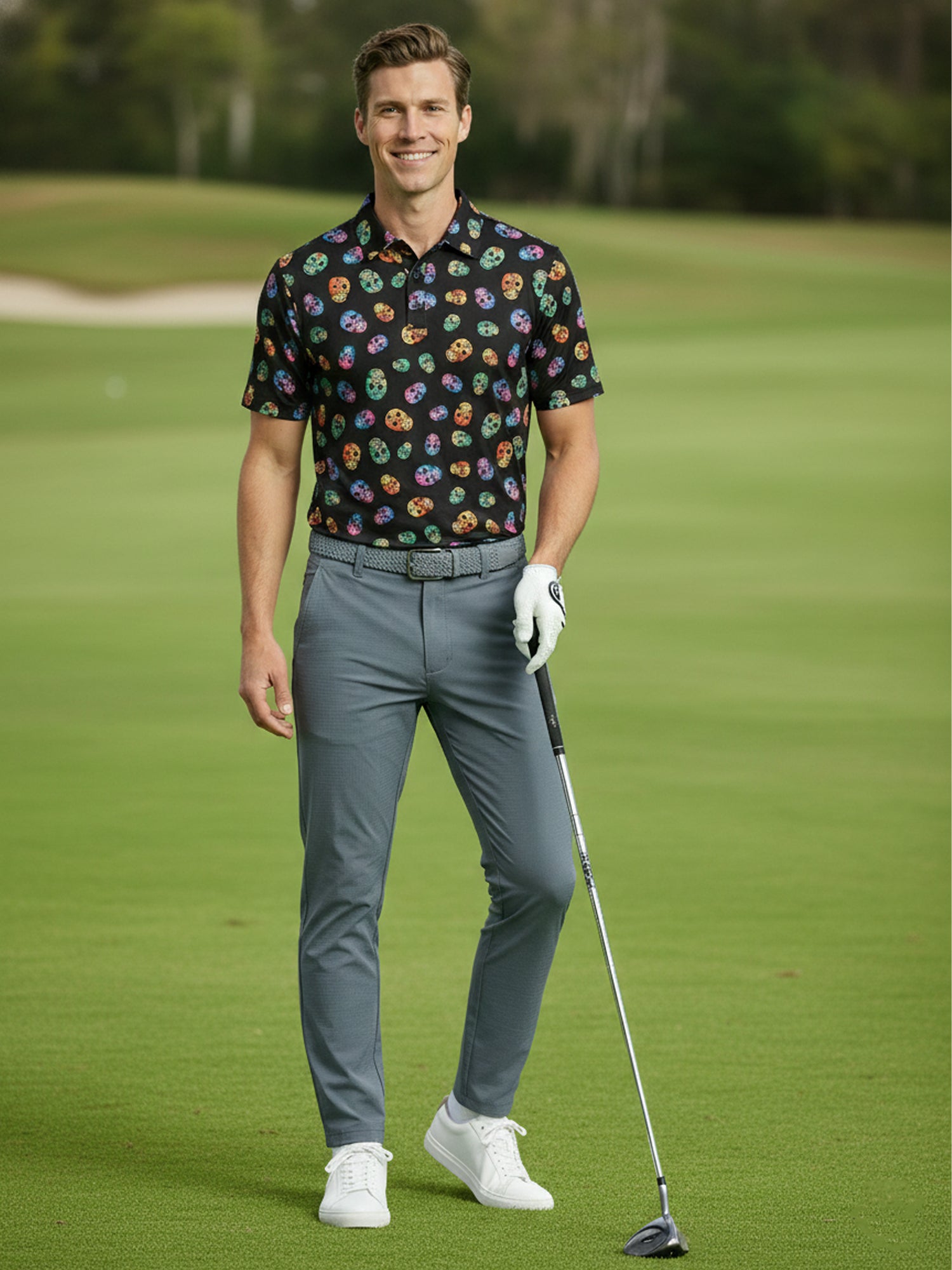 The G.O.A.T. Polo - Day of the Dead - Black