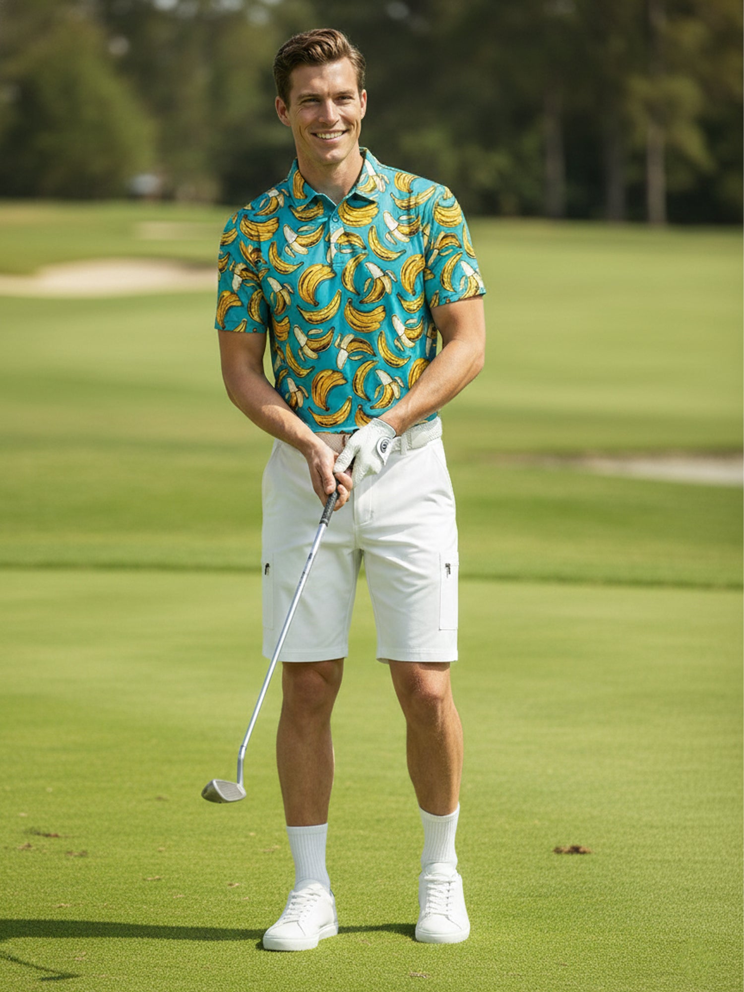 The G.O.A.T. Polo - Bananas - Bachelor Button
