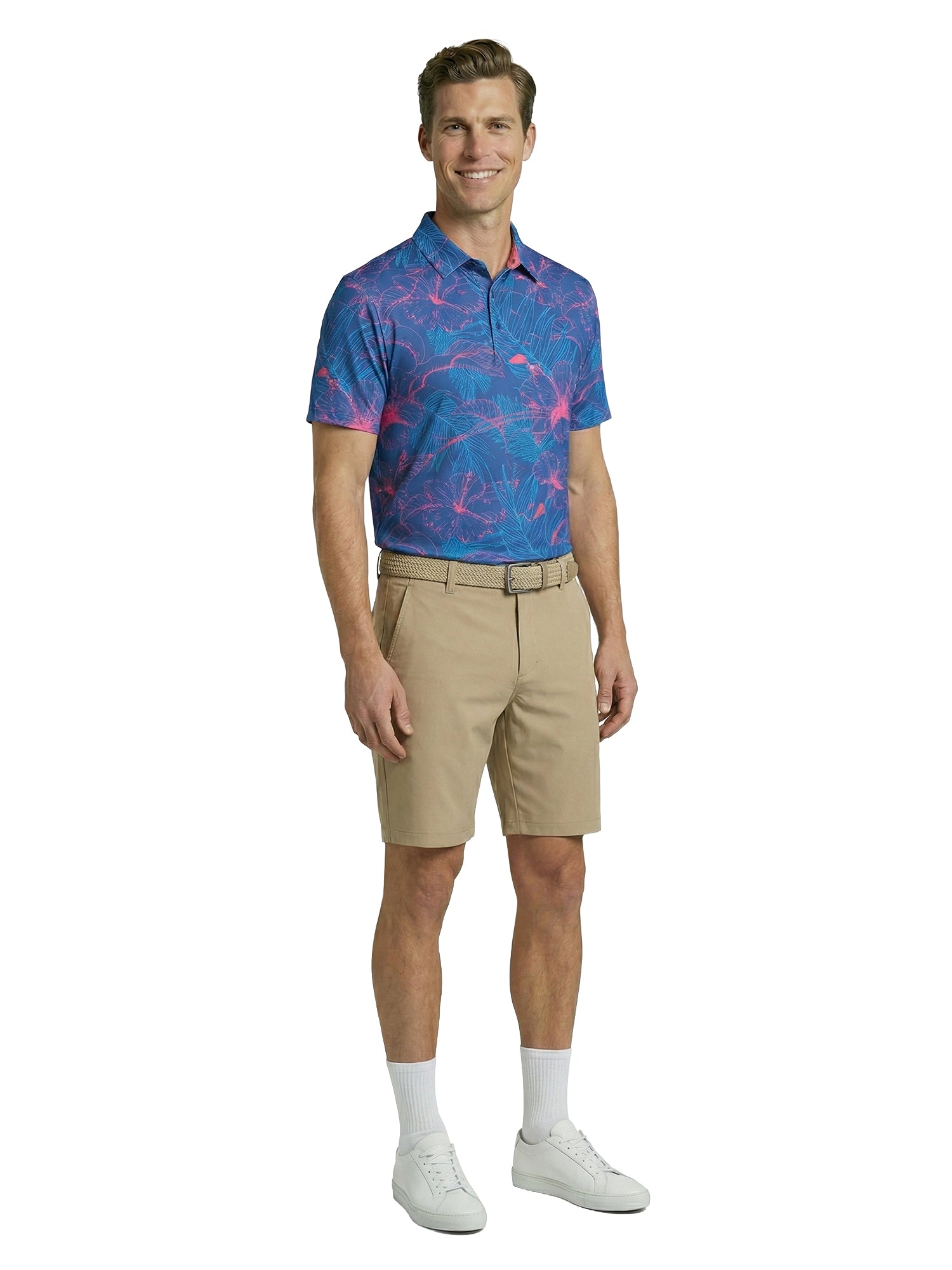 The G.O.A.T. Polo - Layer Tropical - Birdie Blue