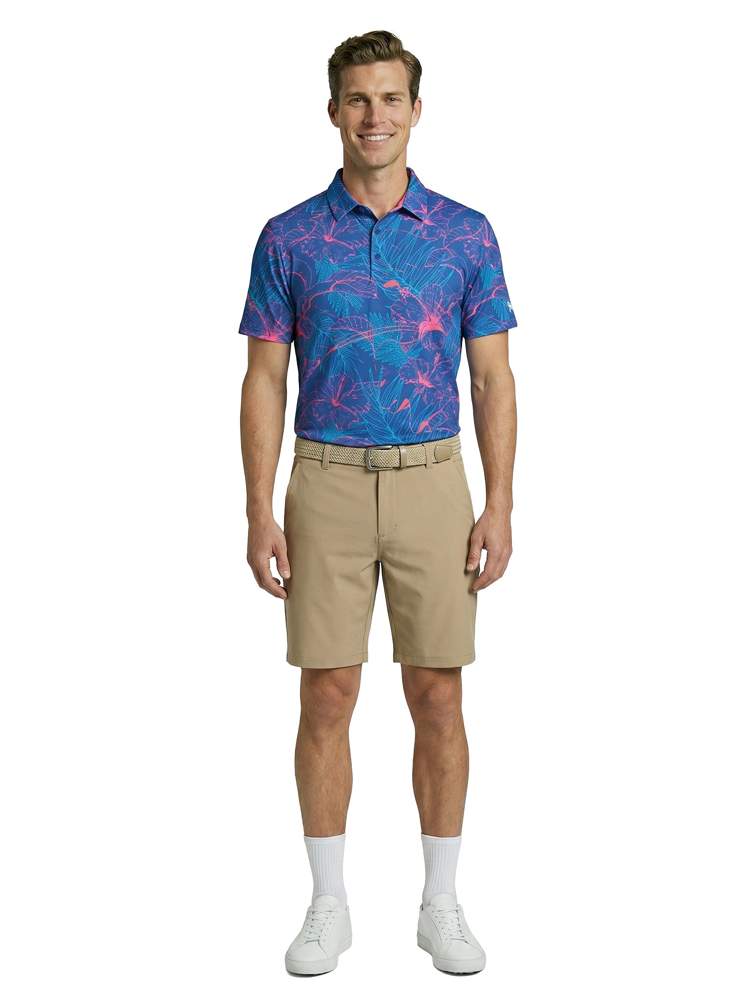 The G.O.A.T. Polo - Layer Tropical - Birdie Blue