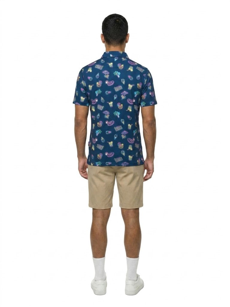 The G.O.A.T. Polo - Neon Pool Party - Sodalight Blue