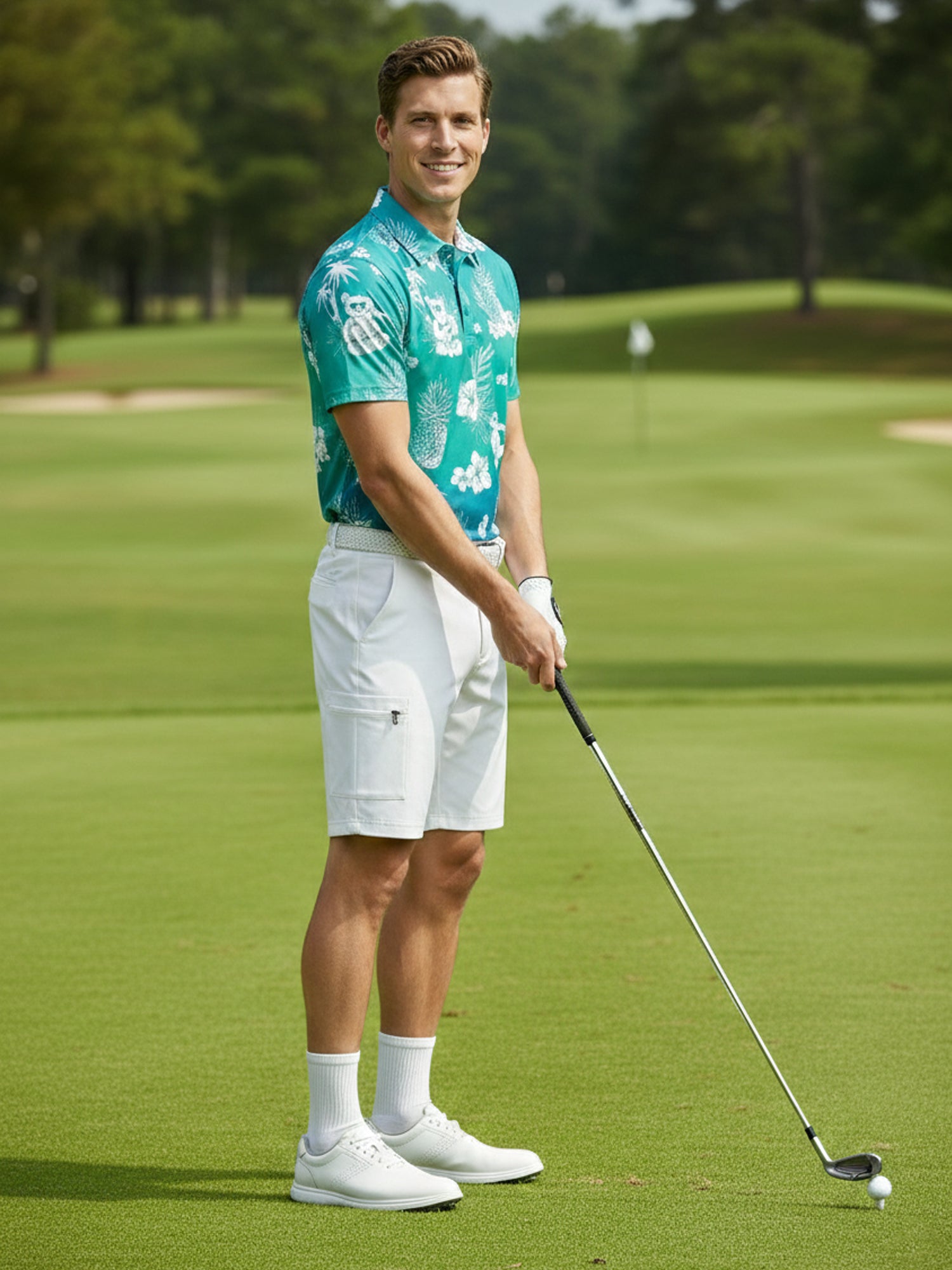 The G.O.A.T. Polo - Ombre Teddy - Mint/Blue