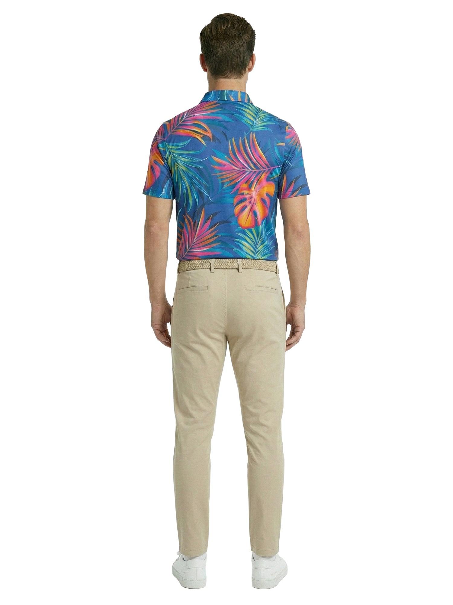 The G.O.A.T. Polo - Flouro Palm - Birdie Blue