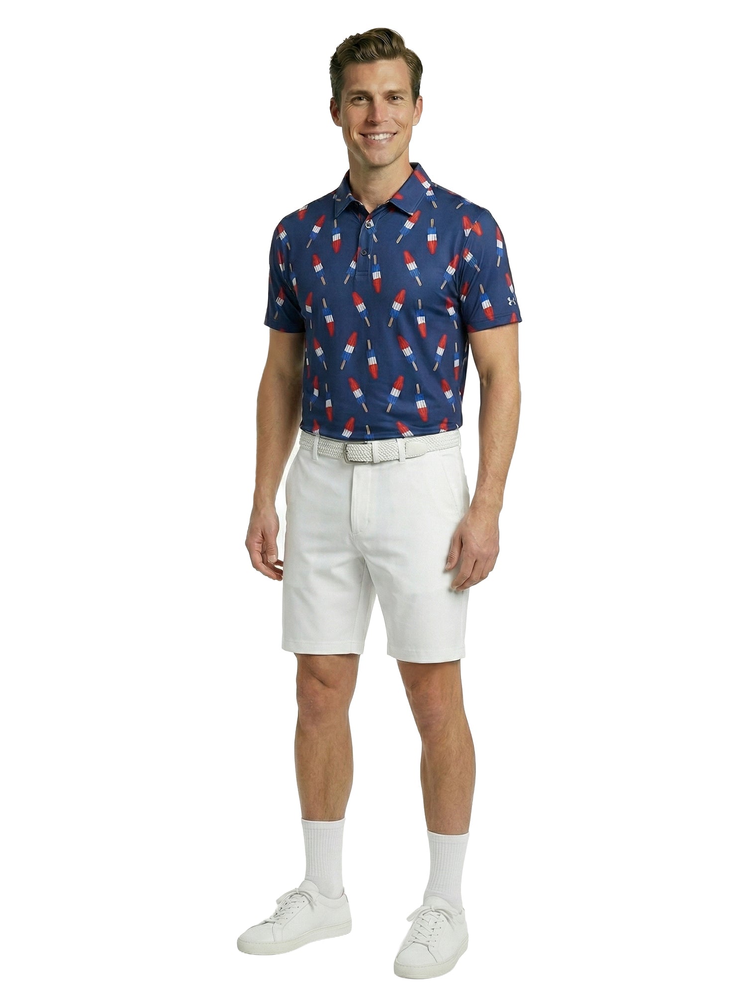 The G.O.A.T. Polo - Firecracker Popsicle - Sodalight Blue