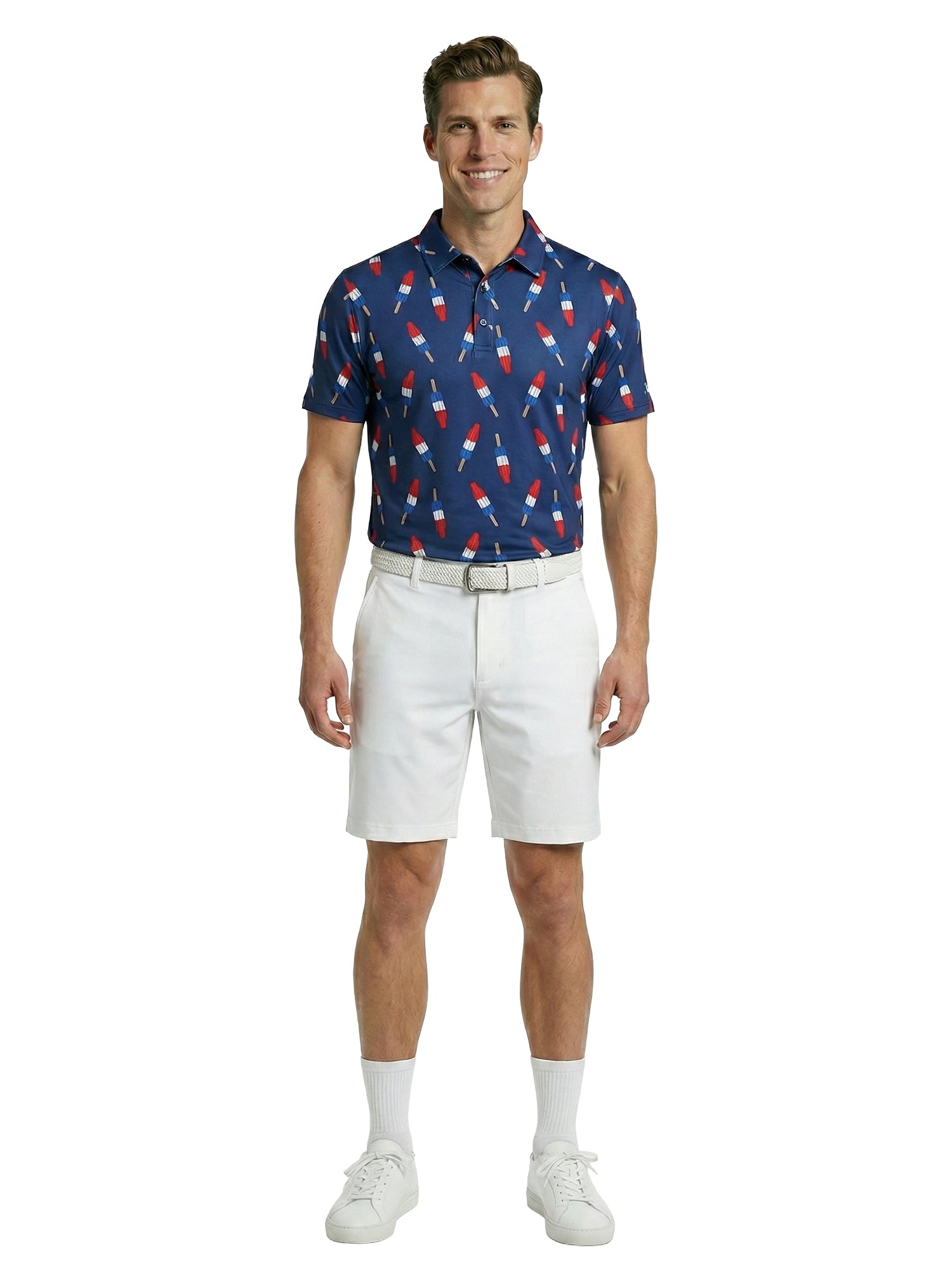 The G.O.A.T. Polo - Firecracker Popsicle - Sodalight Blue
