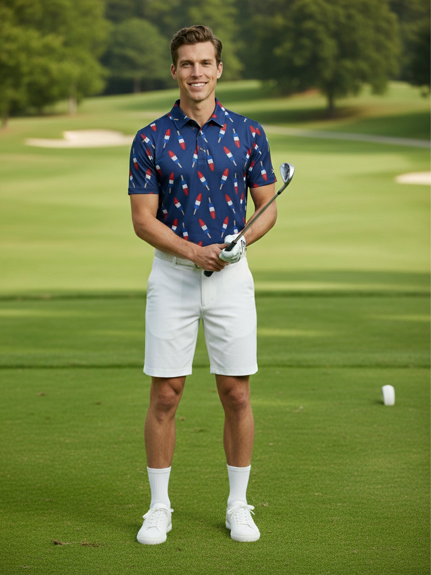 The G.O.A.T. Polo - Firecracker Popsicle - Sodalight Blue