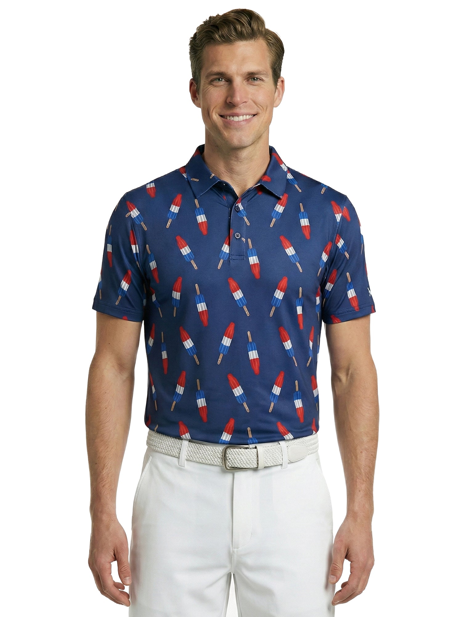 The G.O.A.T. Polo - Firecracker Popsicle - Sodalight Blue