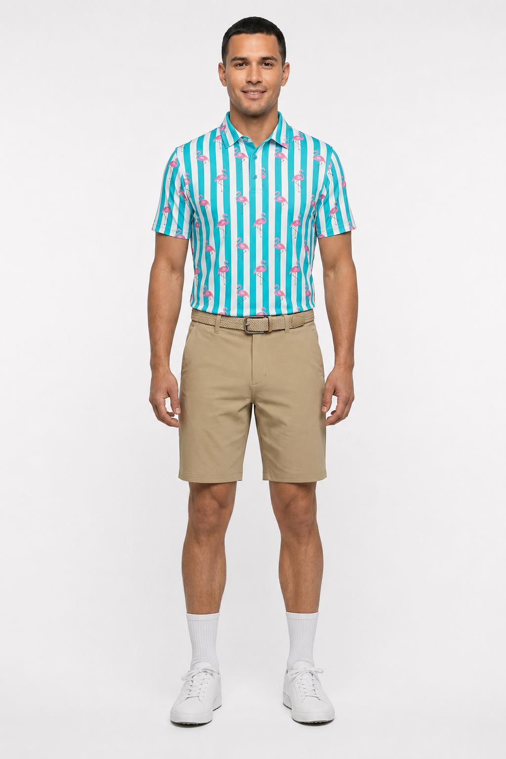 The G.O.A.T. Polo - Beverly Flamingos - Bachelor Button