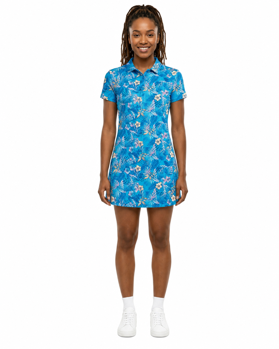 Anjie Dress - Jungle Ombre - Bachelor Button