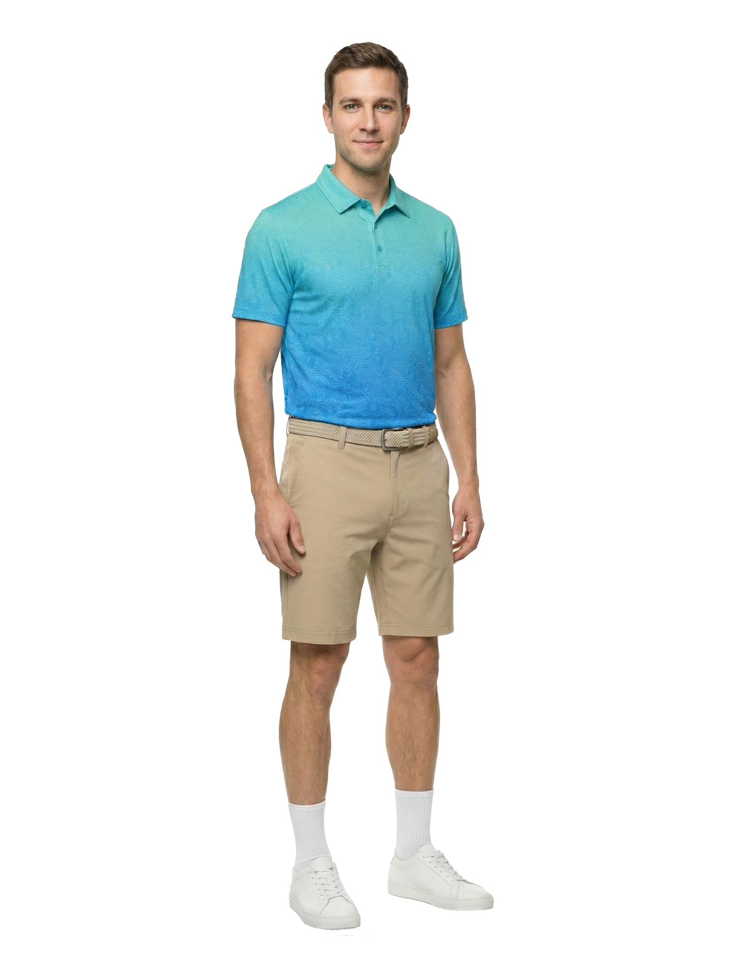 The G.O.A.T. Polo - Ombre Waves - Bermuda/Hawaiian Ocean