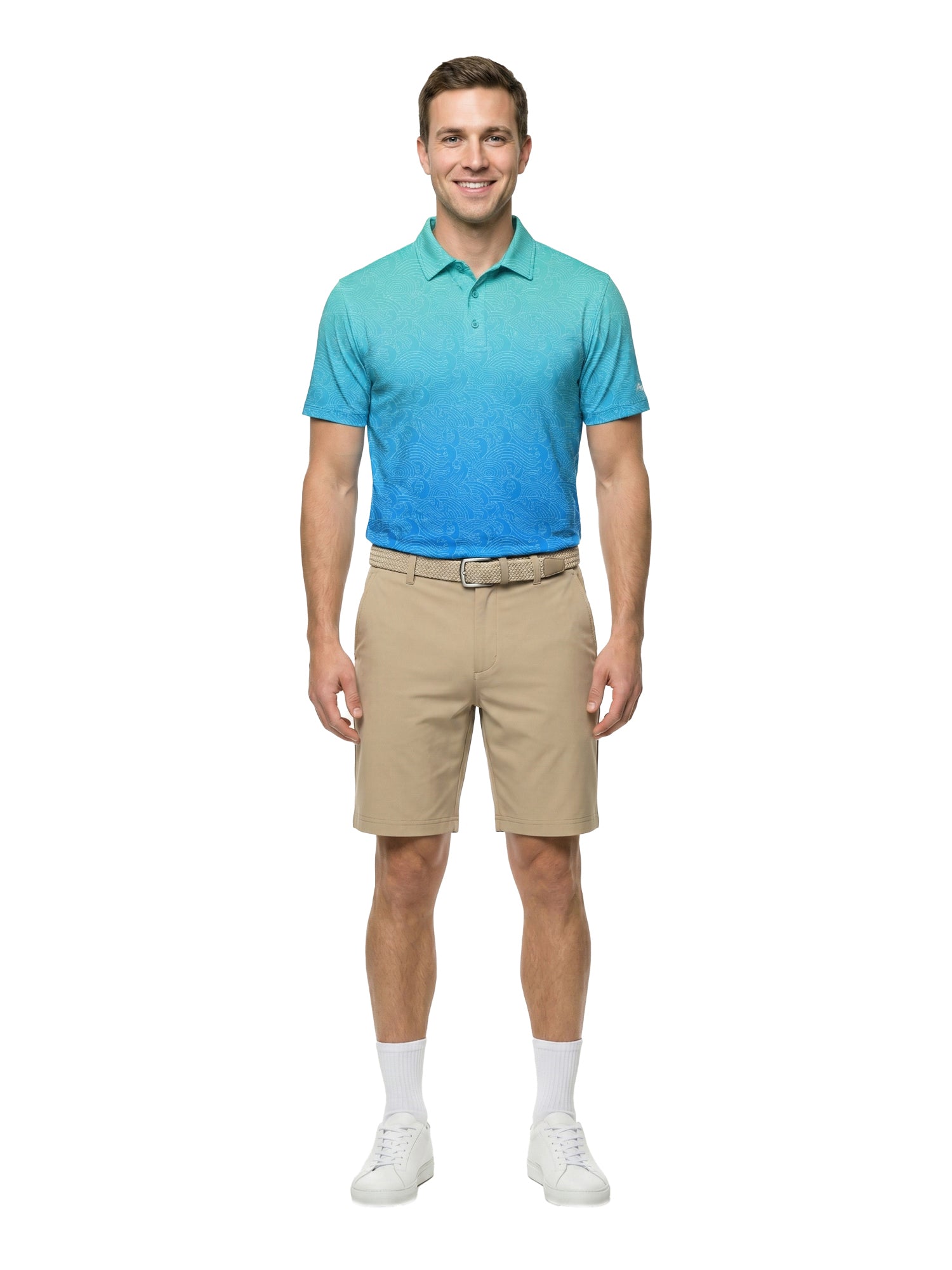 The G.O.A.T. Polo - Ombre Waves - Bermuda/Hawaiian Ocean