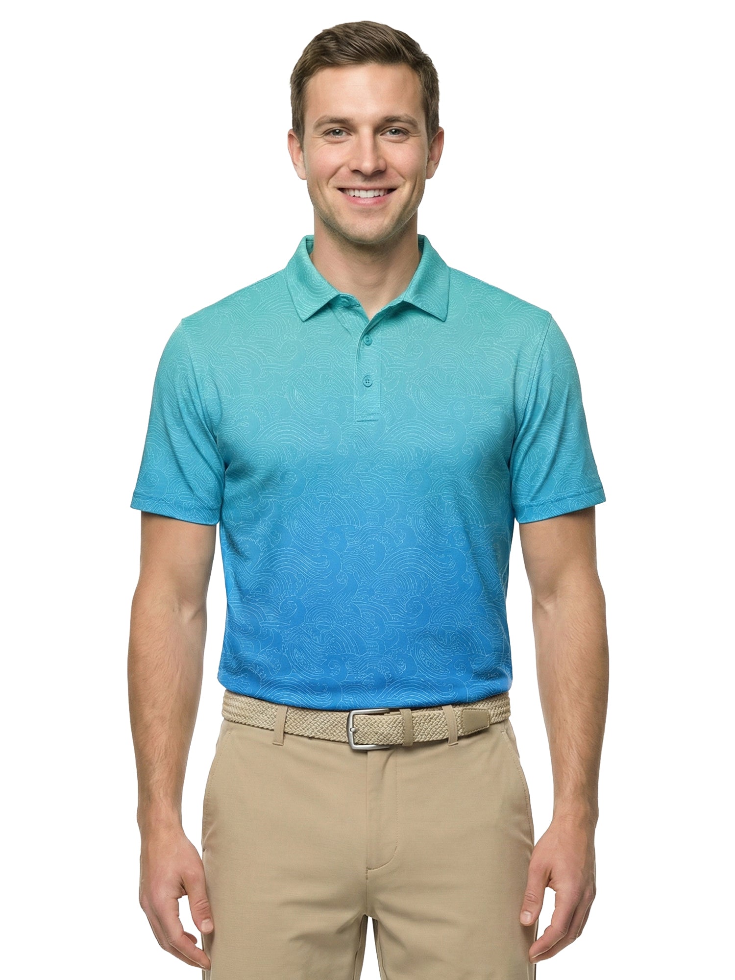 The G.O.A.T. Polo - Ombre Waves - Bermuda/Hawaiian Ocean
