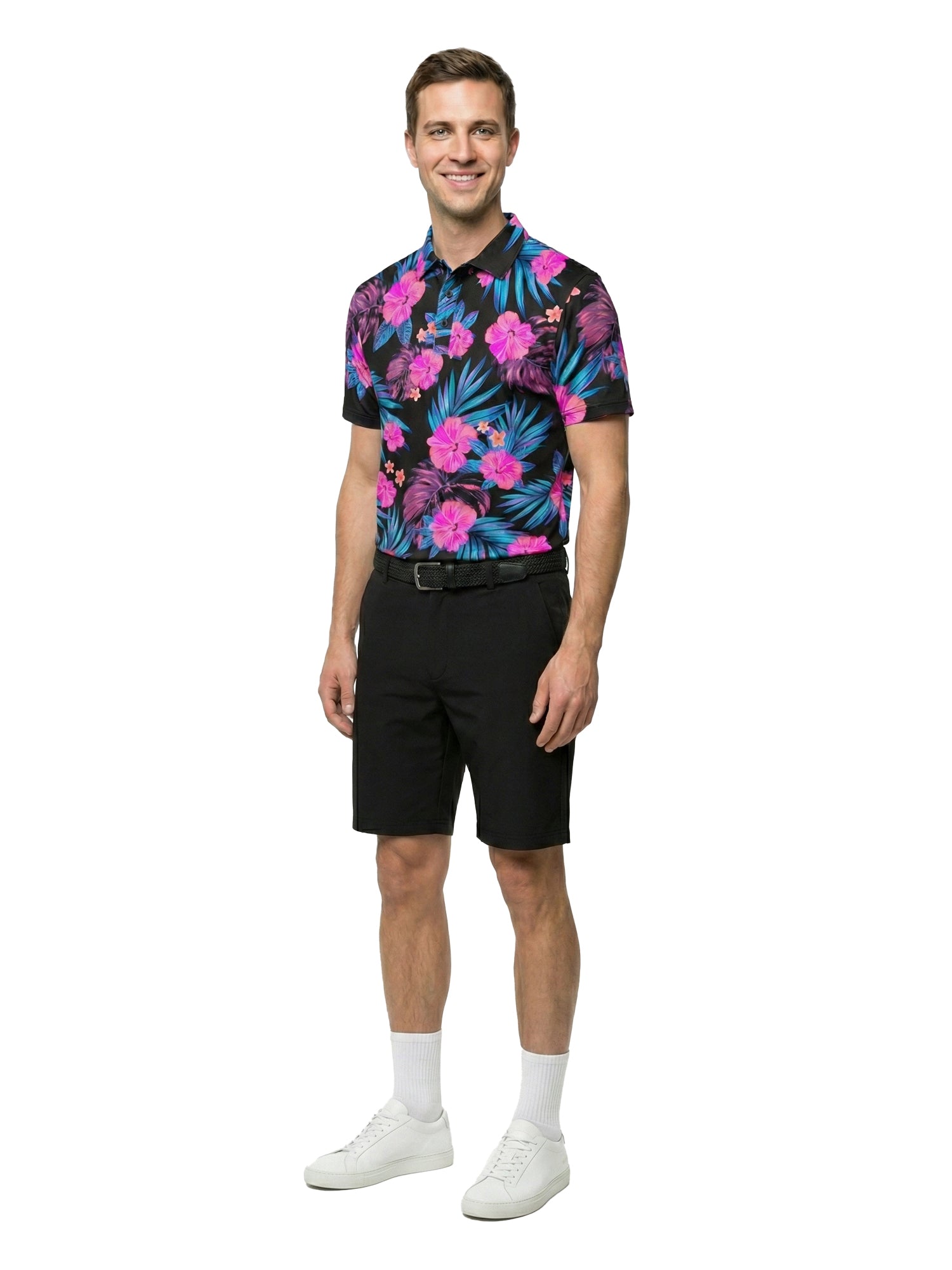 The G.O.A.T. Polo - Hawaiian Dream - Black