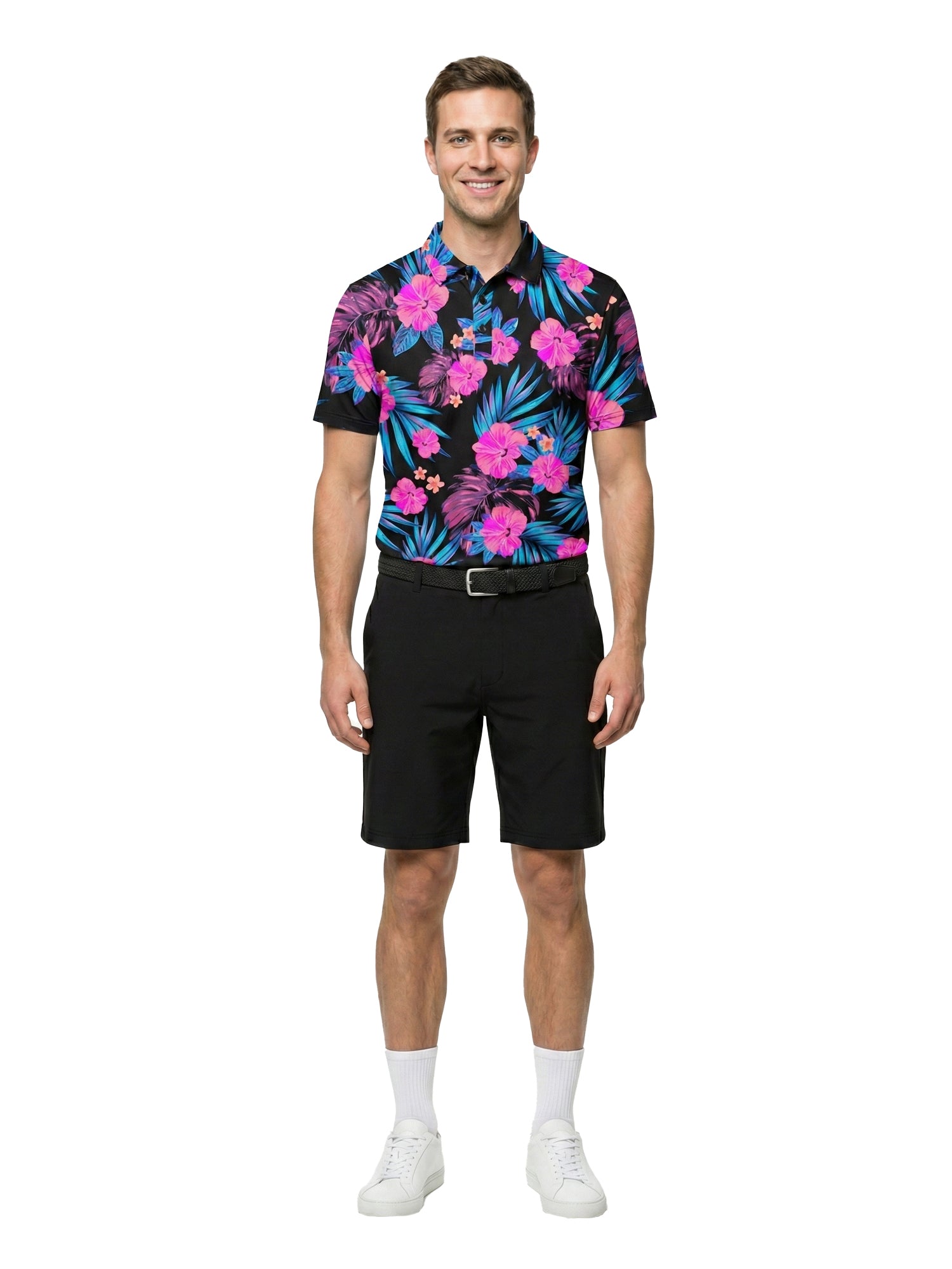 The G.O.A.T. Polo - Hawaiian Dream - Black