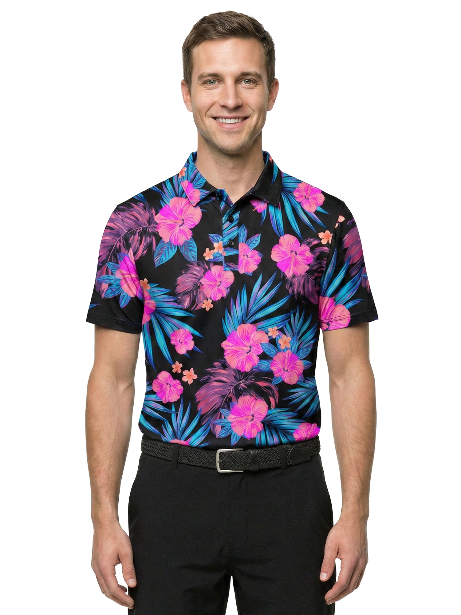 The G.O.A.T. Polo - Hawaiian Dream - Black