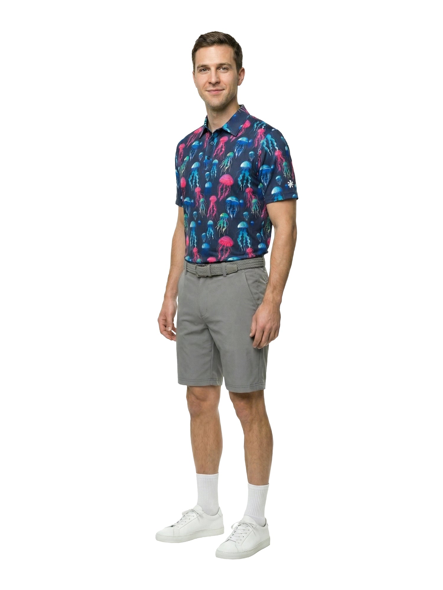 The G.O.A.T. Polo - Sea Jellies - Medieval Blue